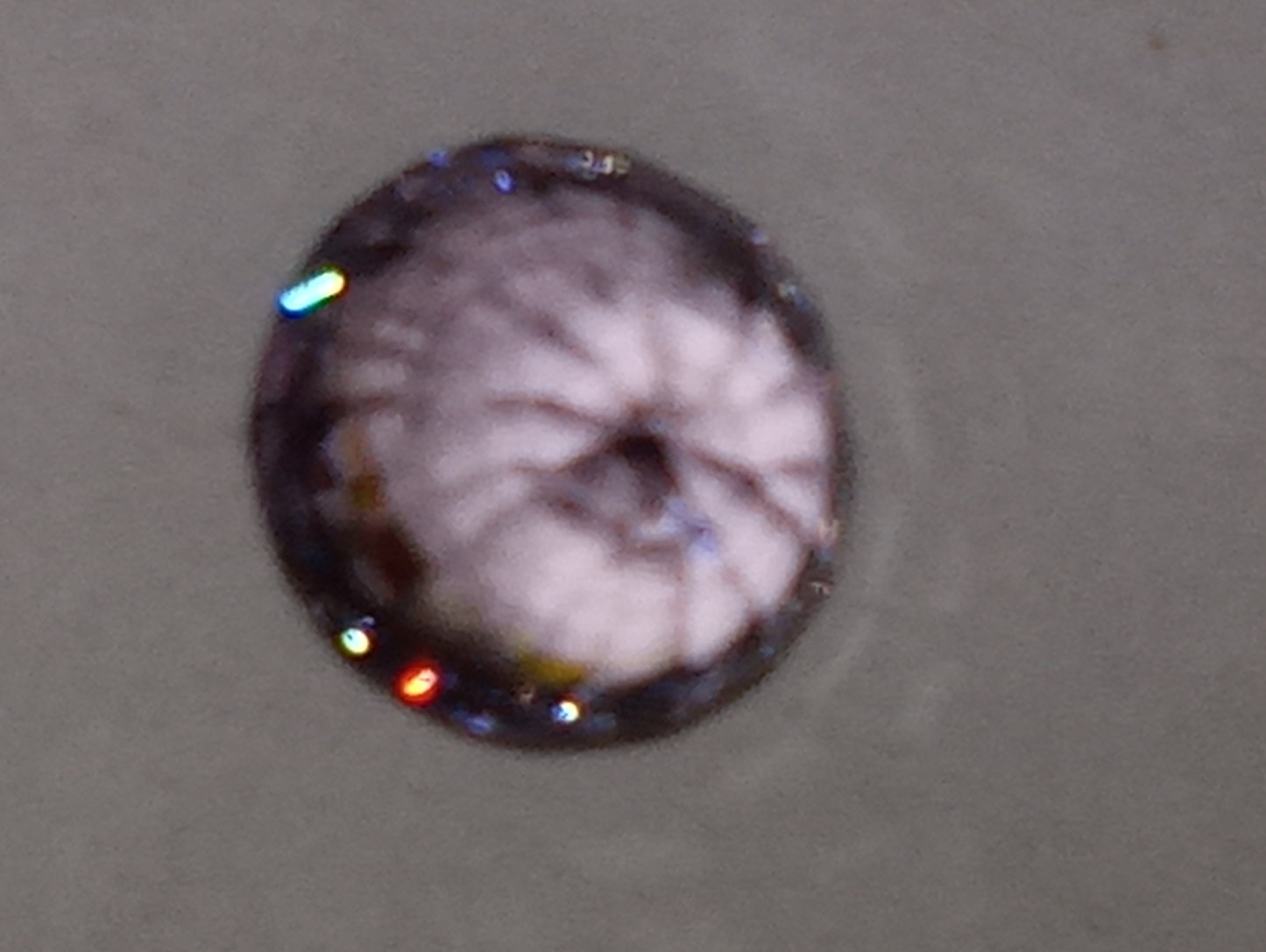 spinel gemstone Burmese, pinky purple, 6mm round cut, 1.06ct