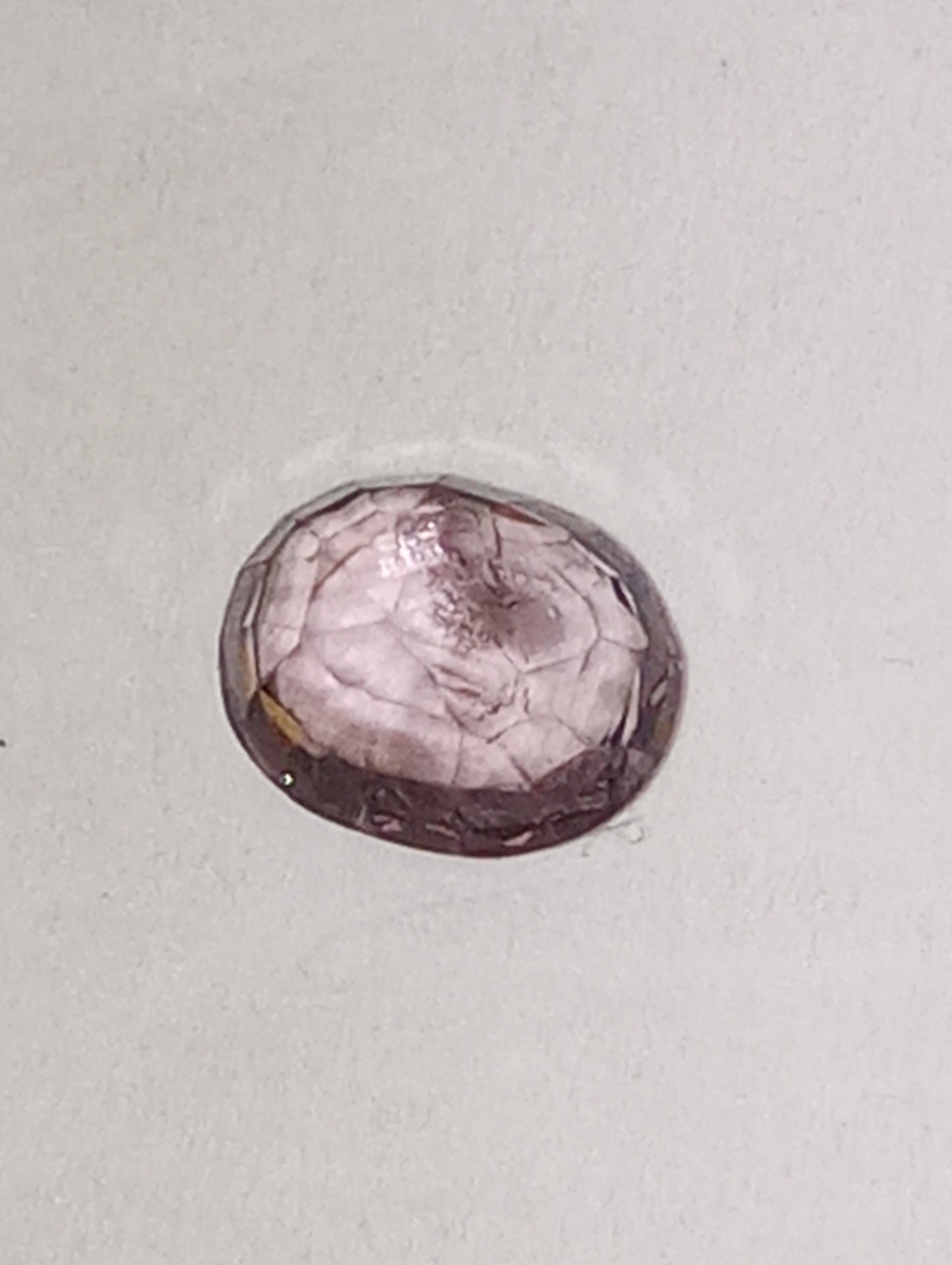 spinel gemstone Burma, pinky purple, 6mmx5mm oval cut, .81ct