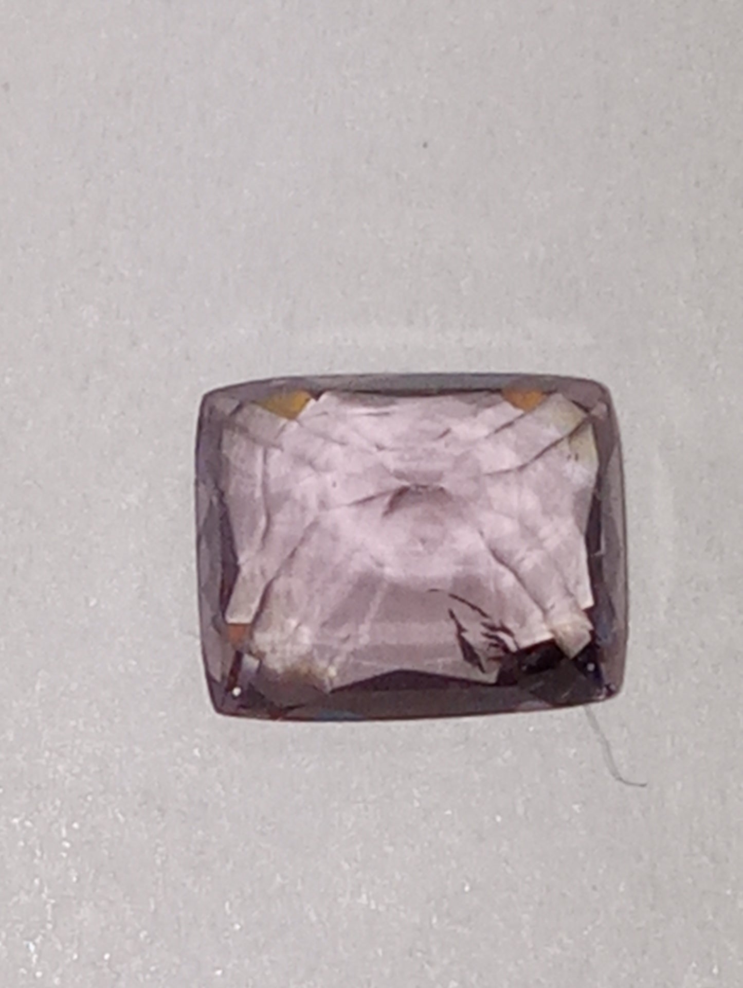 spinel gemstone Burmese, purple, 7mmx6mm emerald cut, 1.43ct