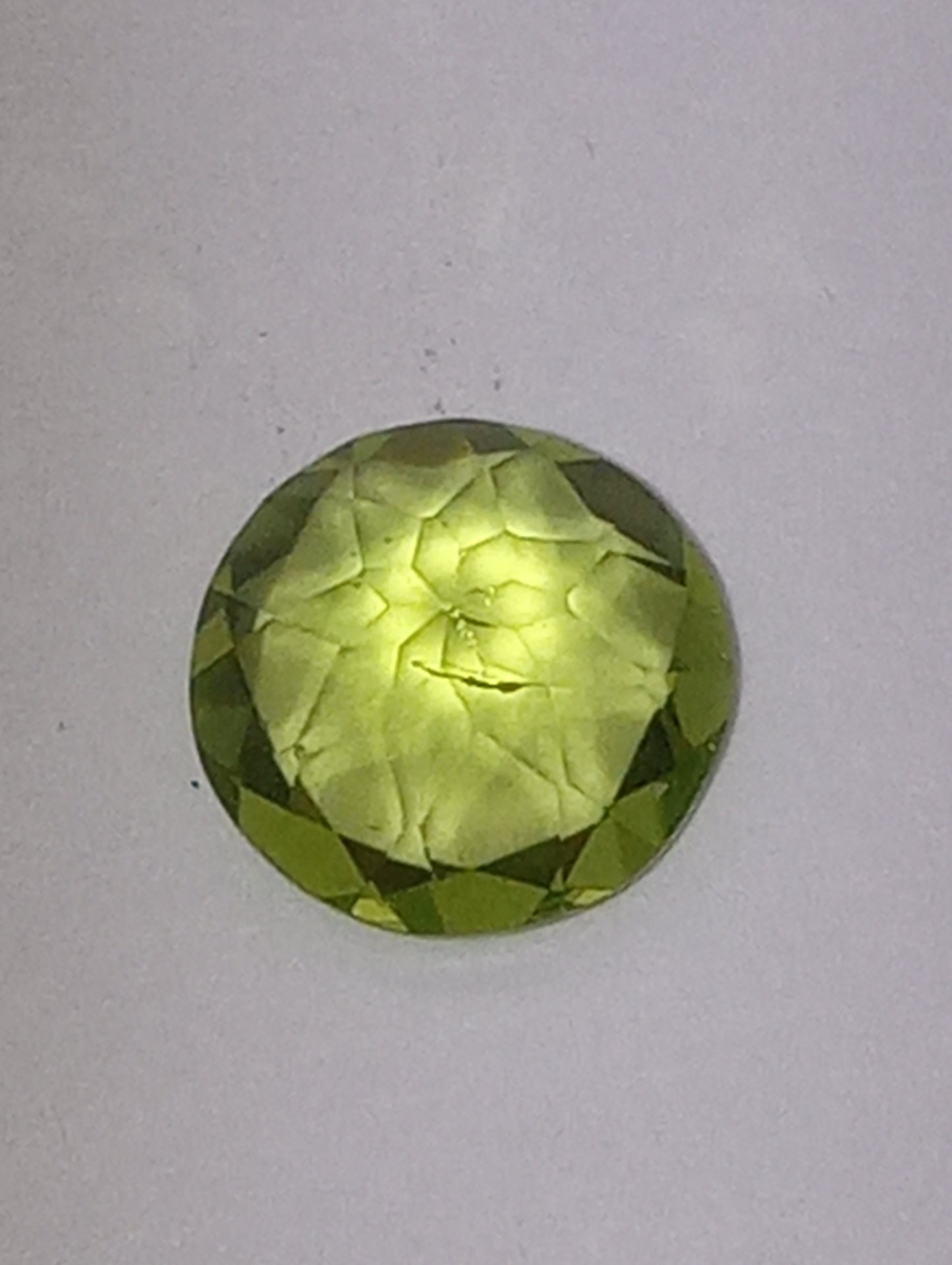 peridot gemstone, 7mm round cut, 1.01ct-1.60ct