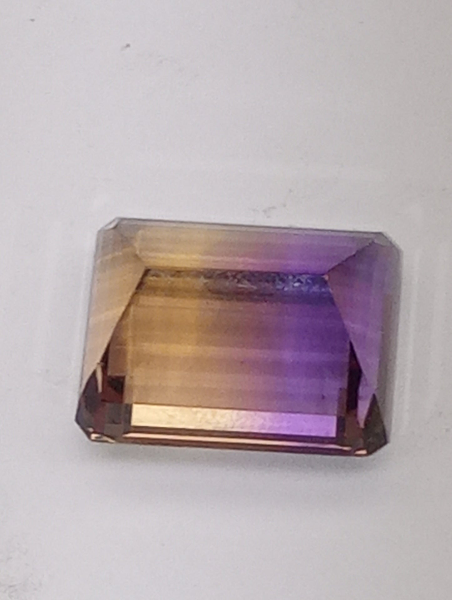Ametrine gemstone dark, 18mmx14mm emerald cut, 20.12ct, GEM QUALITY PLUS