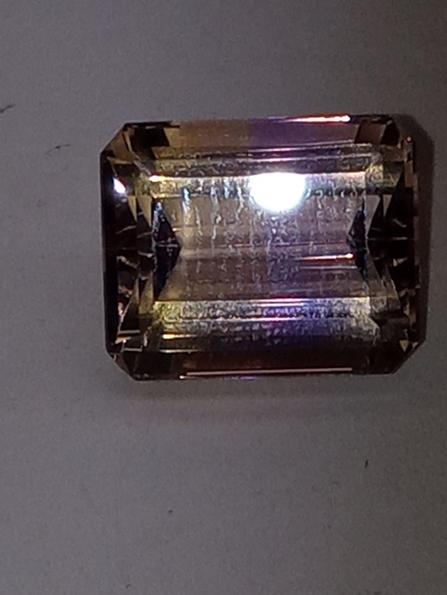 ametrine gemstone, 11mmx9mm emerald cut, 9.84ct