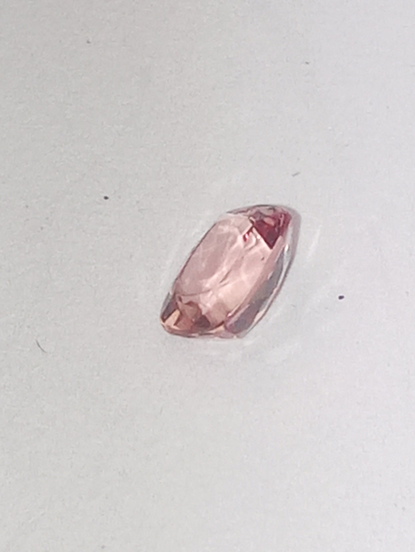 Topaz gemstone Imperial, pink, 5.25mmx4.5mm antique cushion cut, .53ct