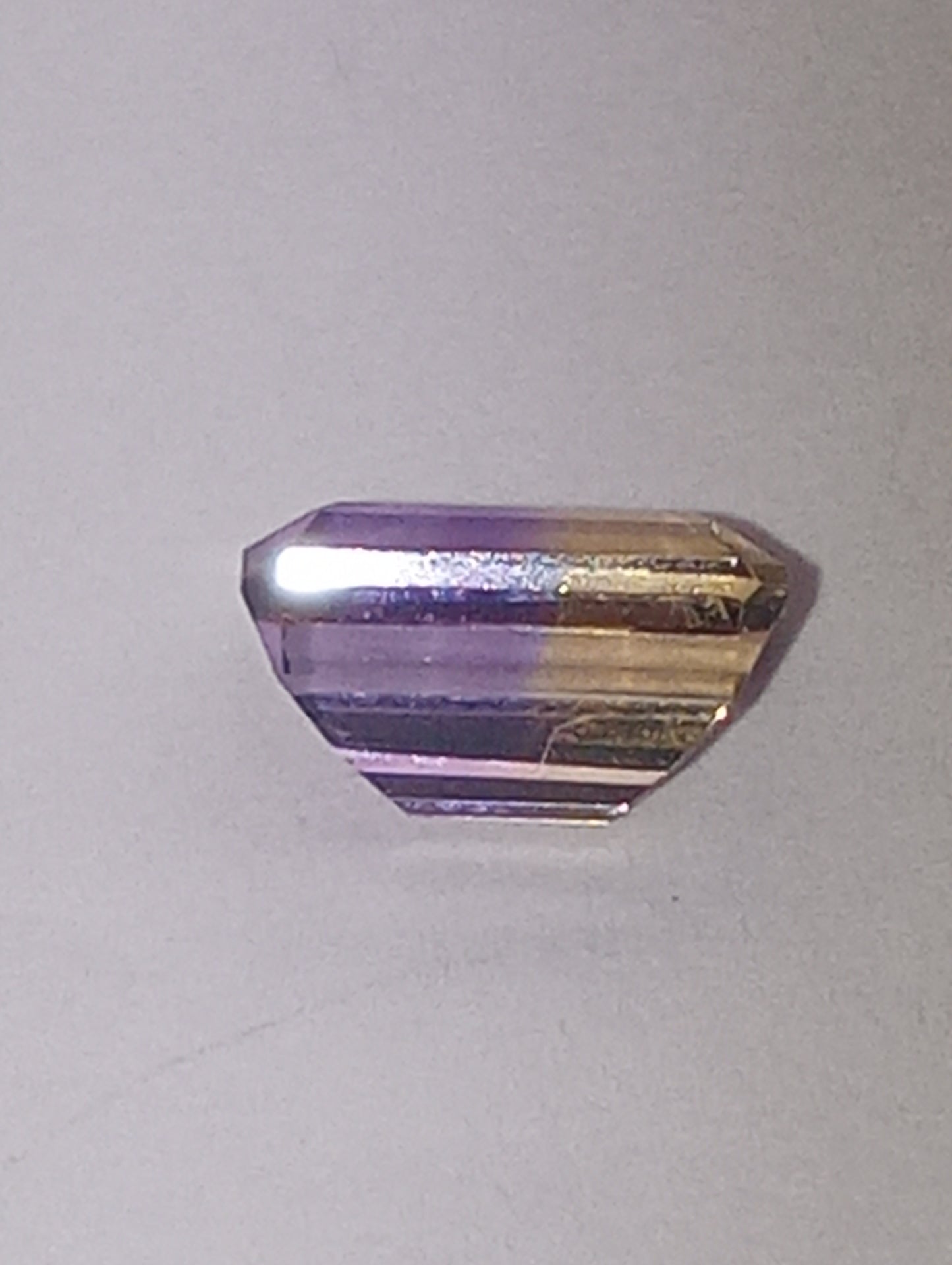 ametrine gemstone, 8mmx6mm emerald cut, 1.81ct
