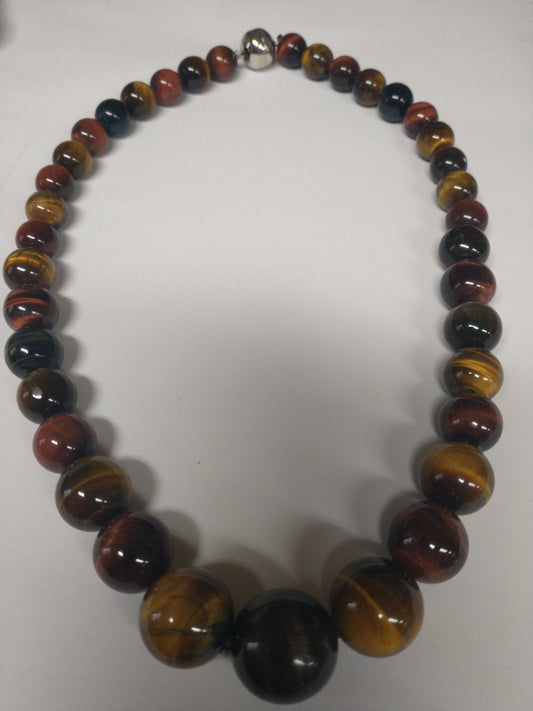 necklace tiger's eye beaded