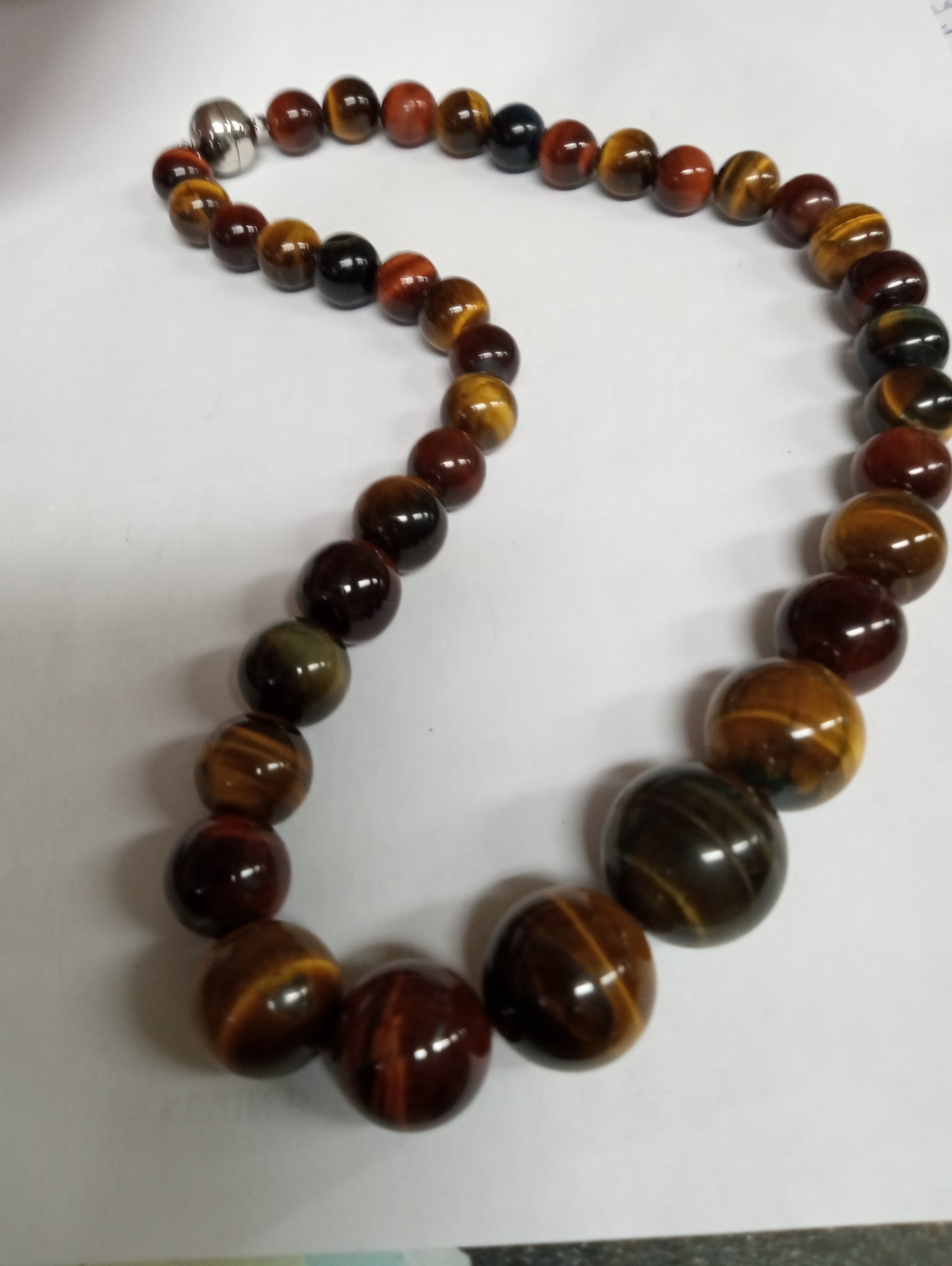 necklace tiger's eye beaded