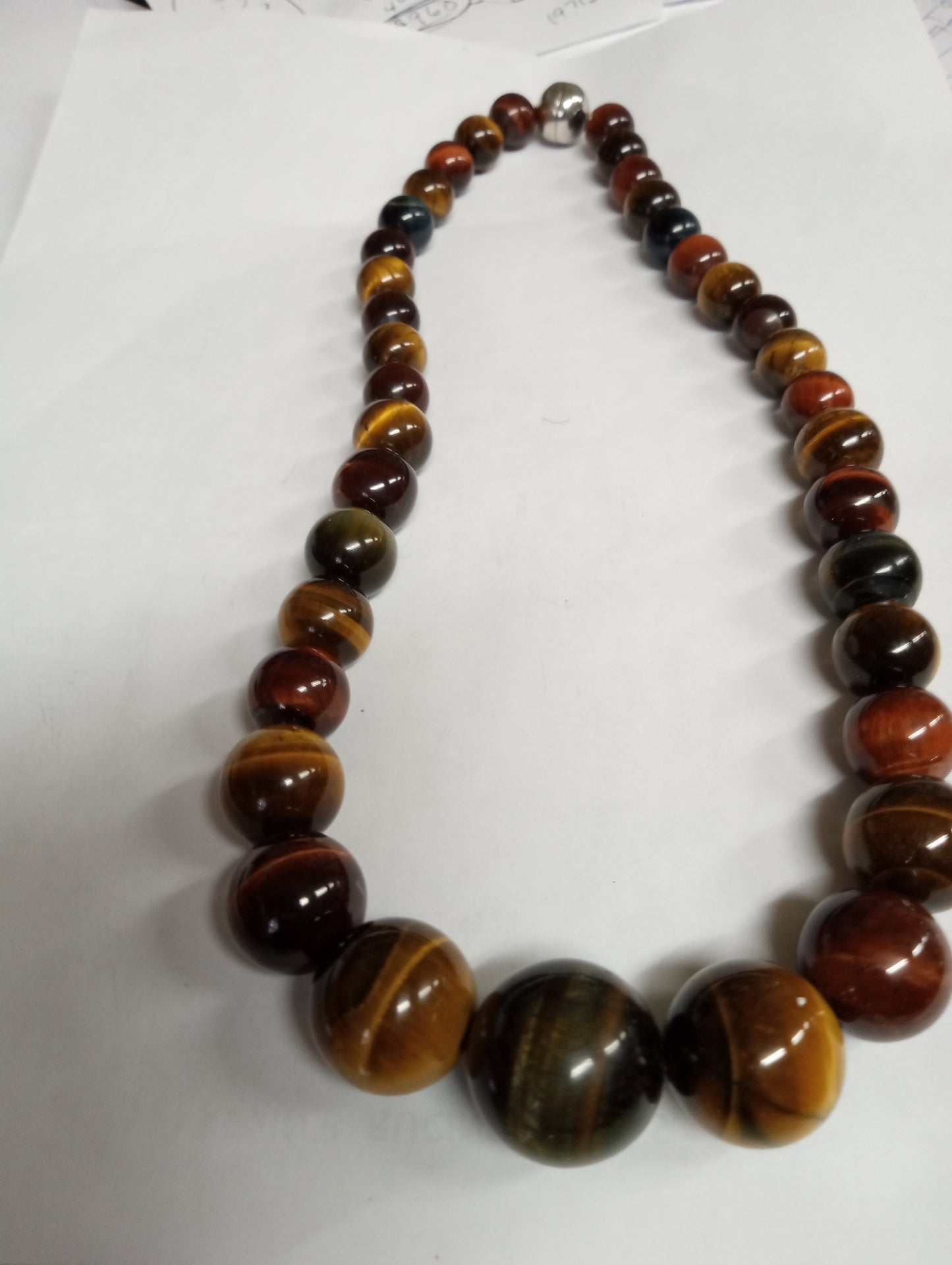 necklace tiger's eye beaded