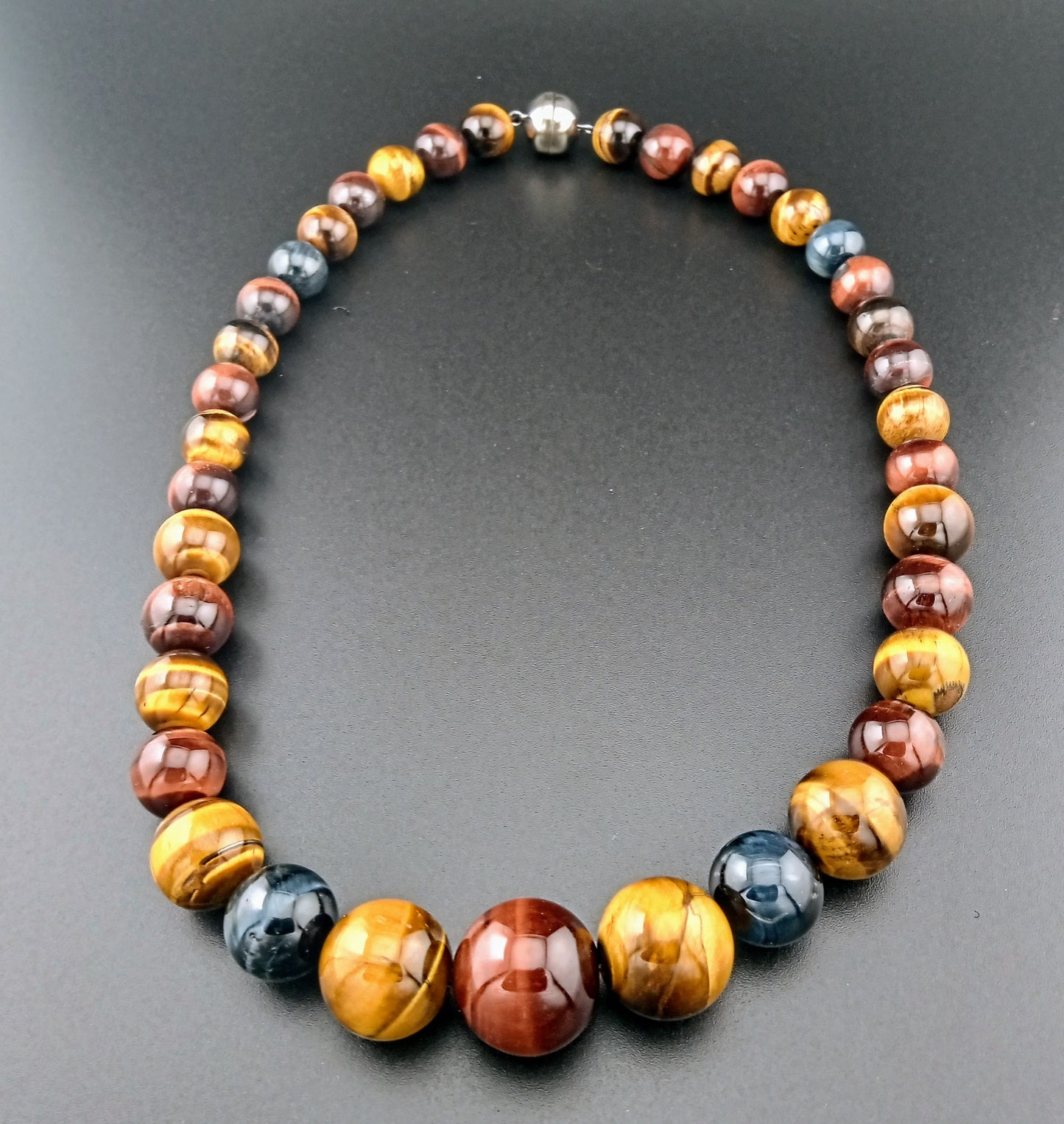 necklace tiger's eye beaded