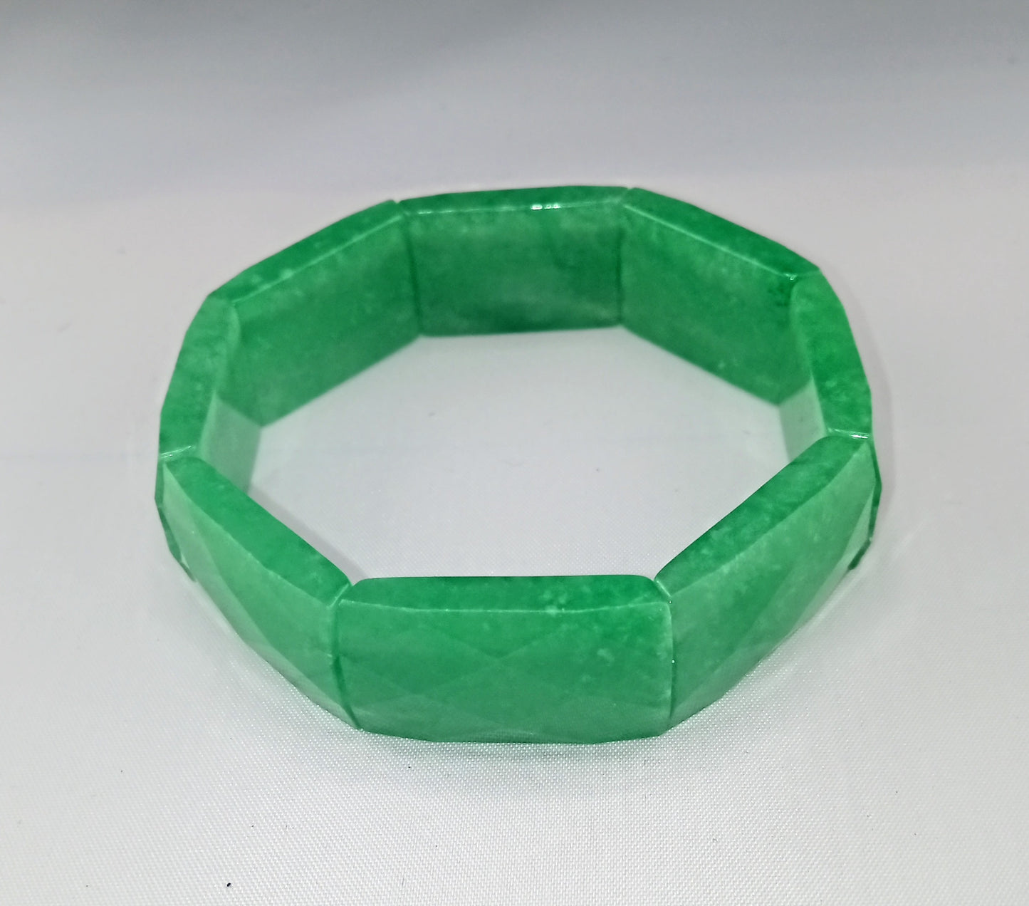 Bracelet Green Jade Section 6.5-7.5 inch