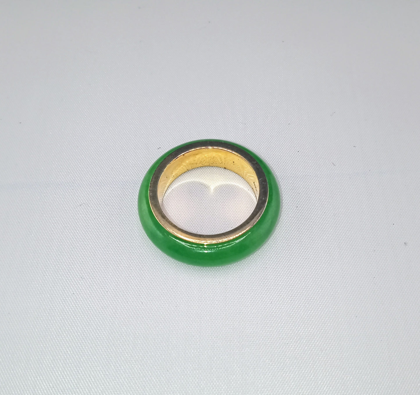 ring green jade spinner band