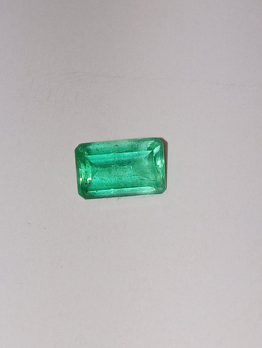 emerald gemstone Colombian, 7mmx4.5mm emerald cut, .74ct