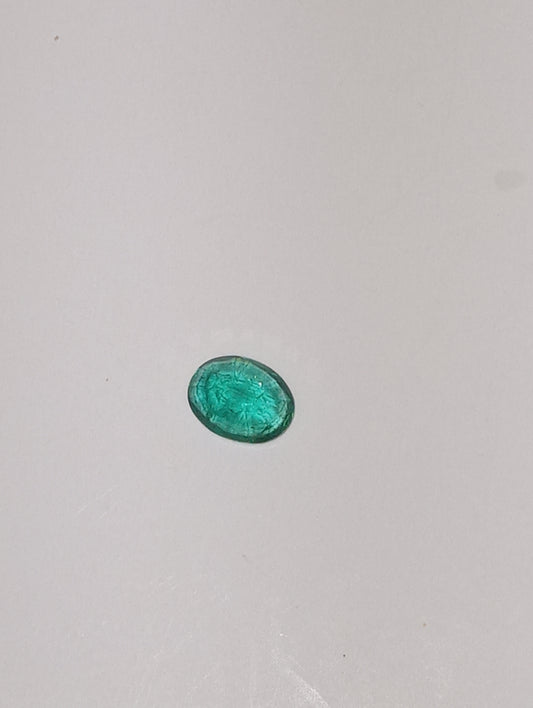 emerald gemstone African 9mmx7mm oval cut