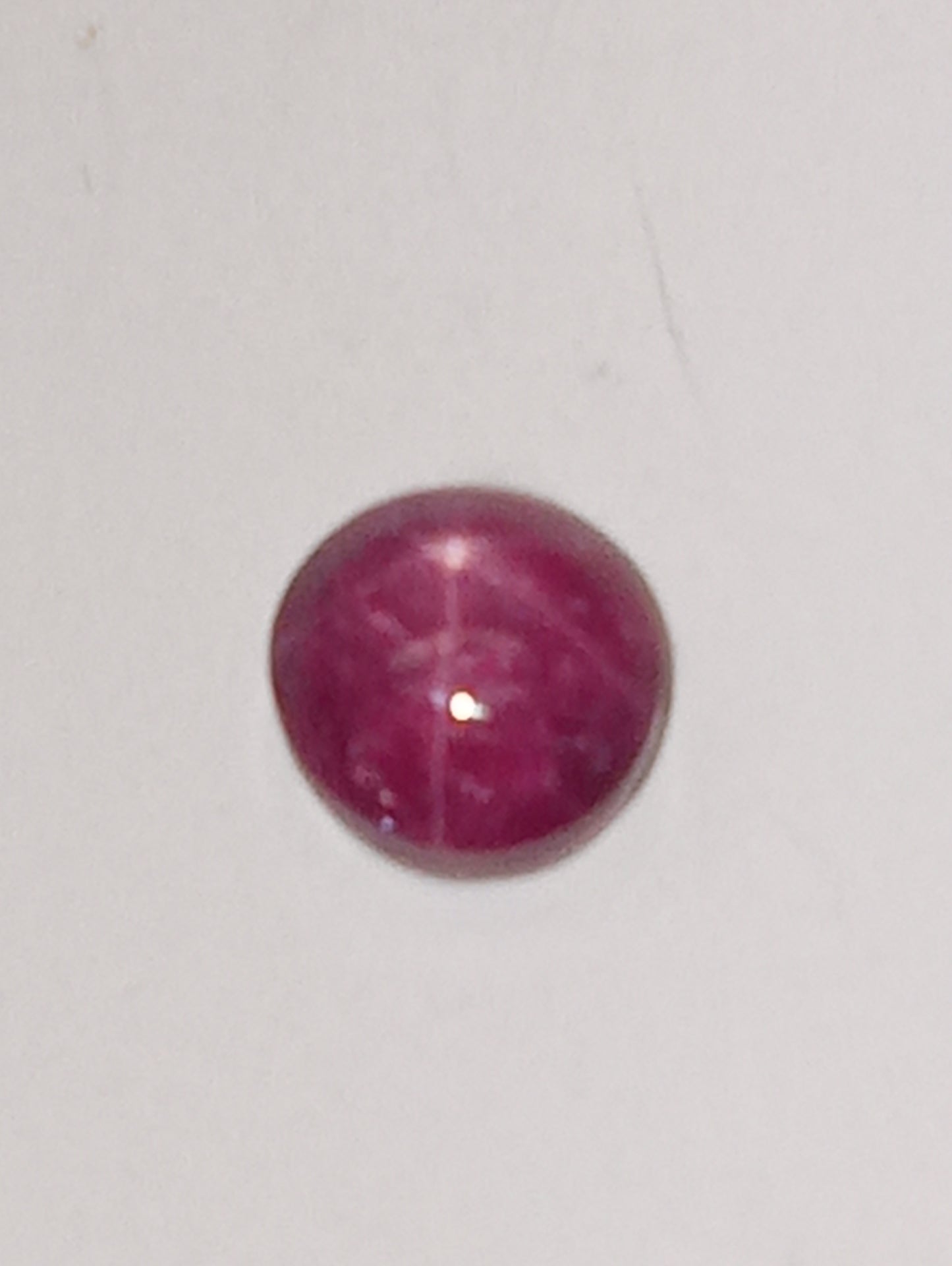 ruby gemstone star 6.2mm round, 2.20ct