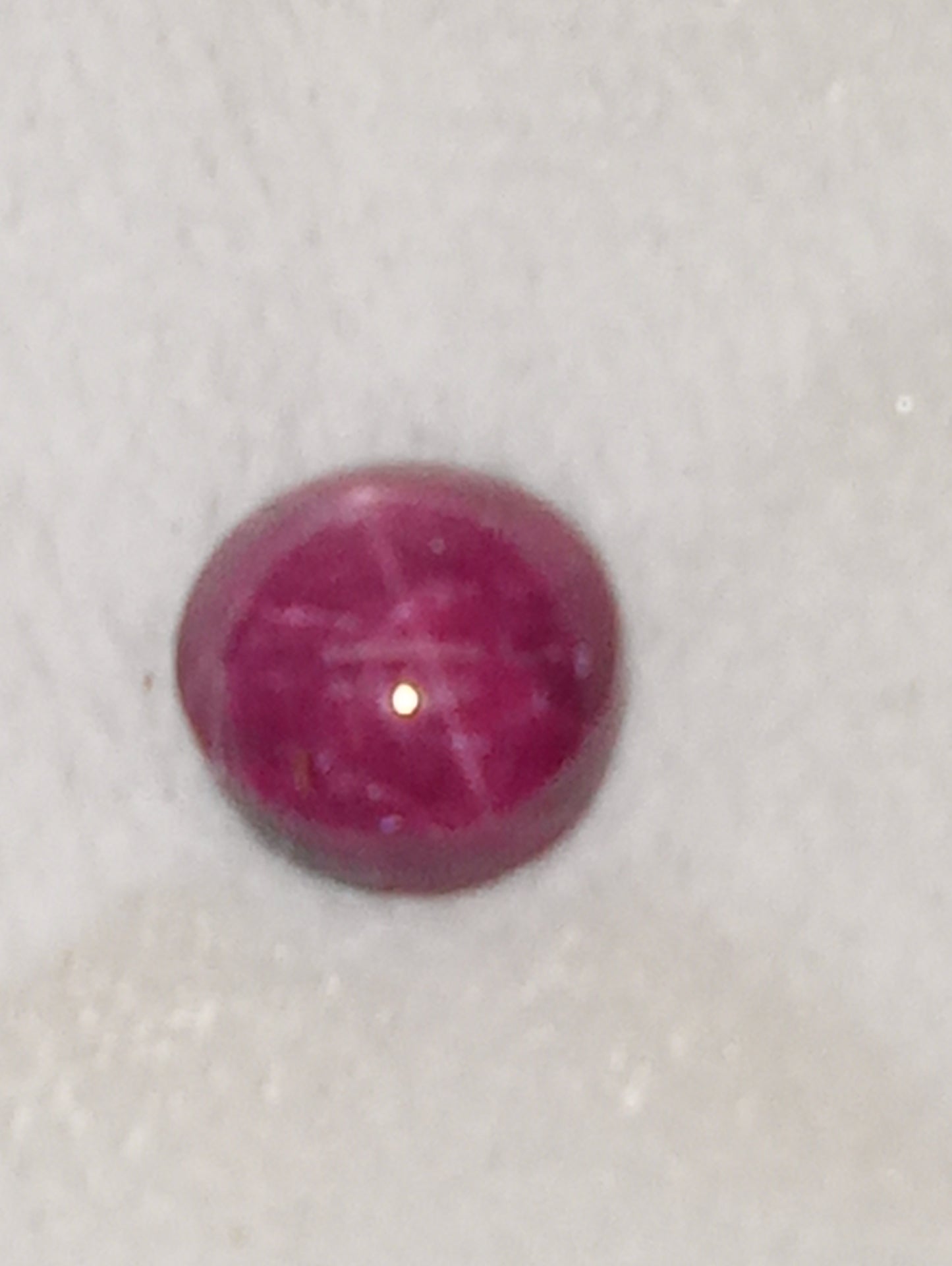 ruby gemstone star 6.2mm round, 2.20ct