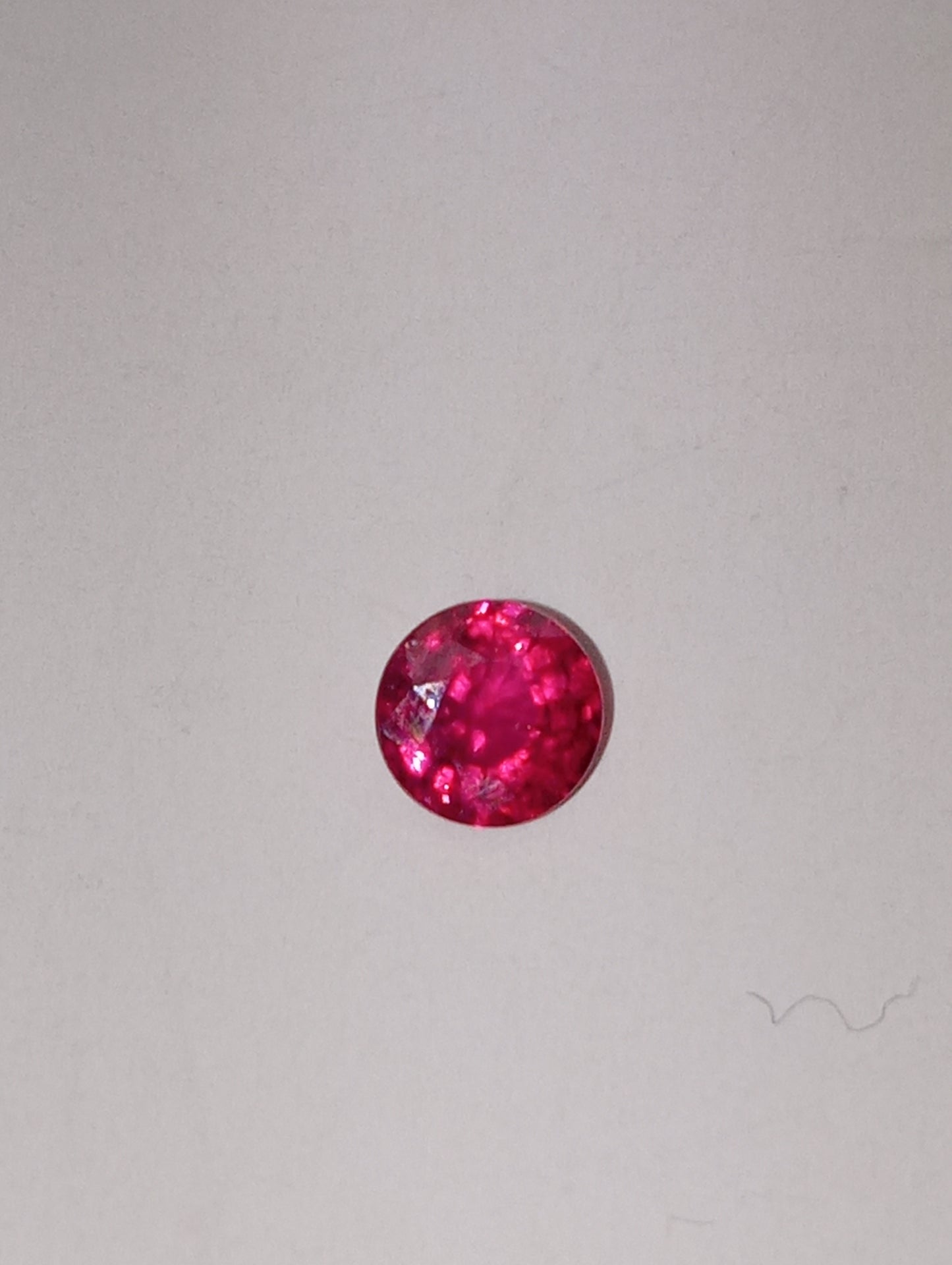 ruby gemstone Madagascar, premium, 4.5mm round cut, .48ct