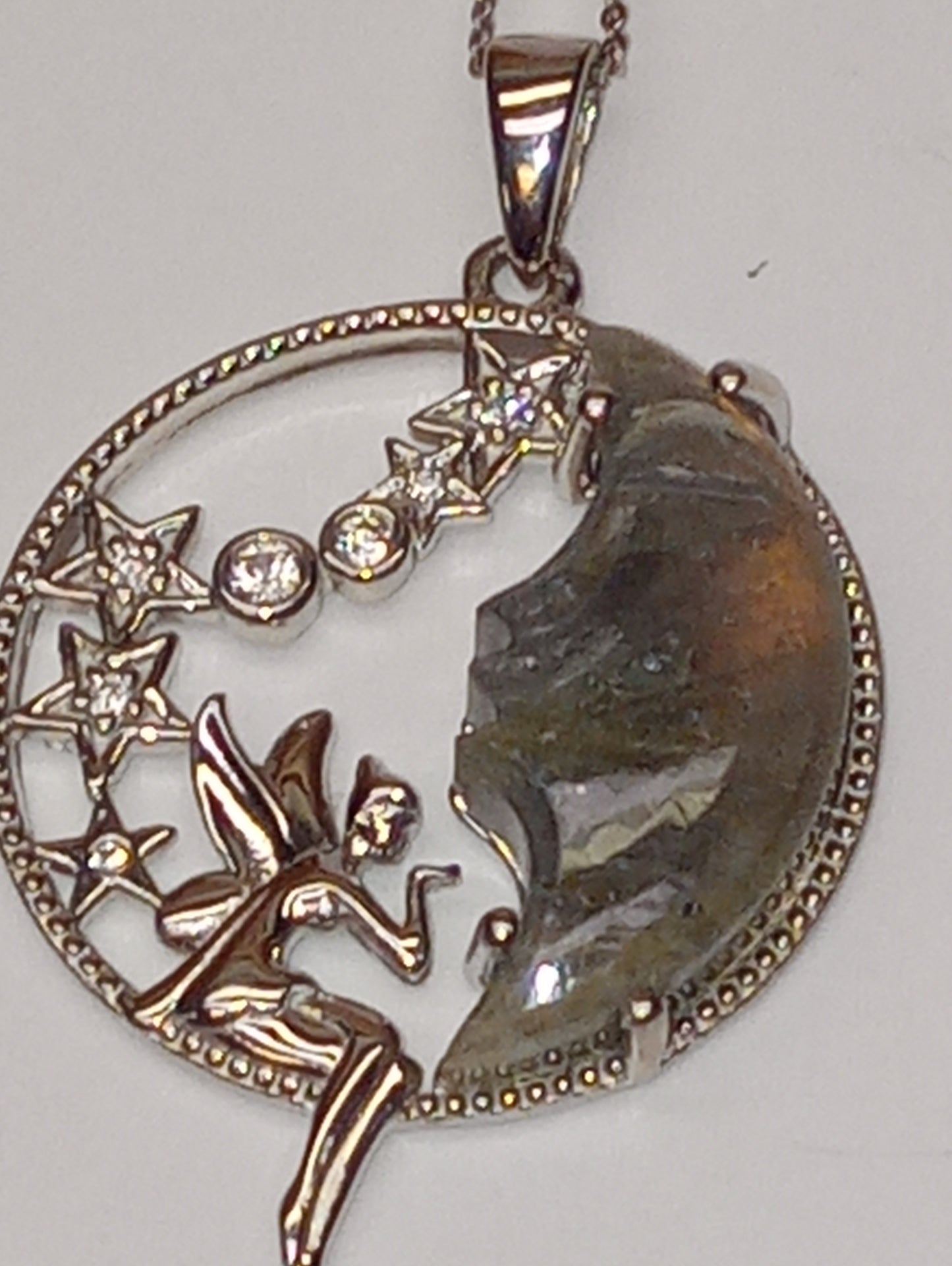 necklace fire labradorite