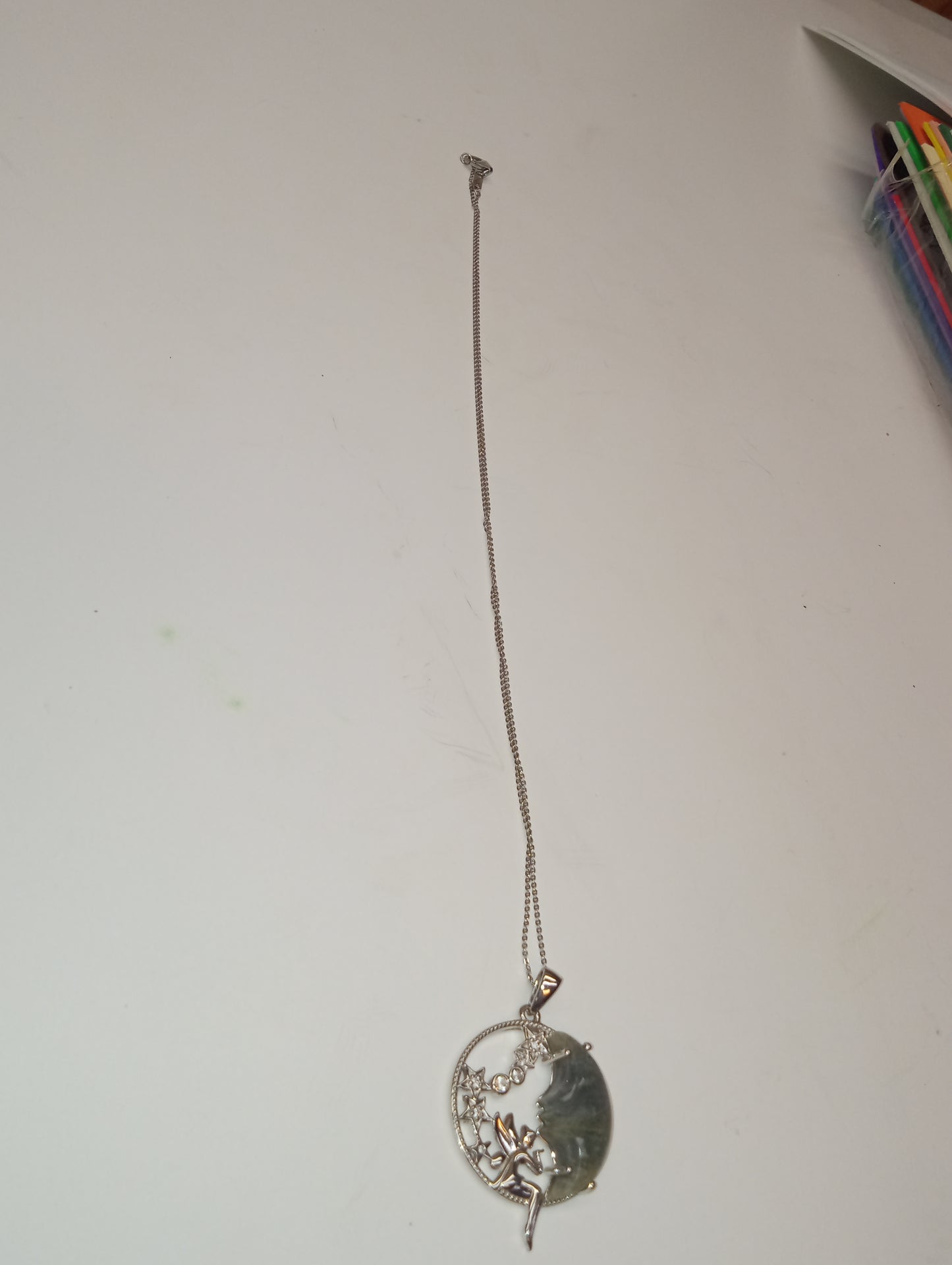 necklace fire labradorite