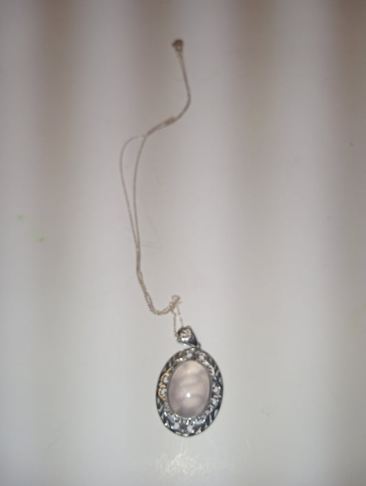 rose quartz necklace pendant