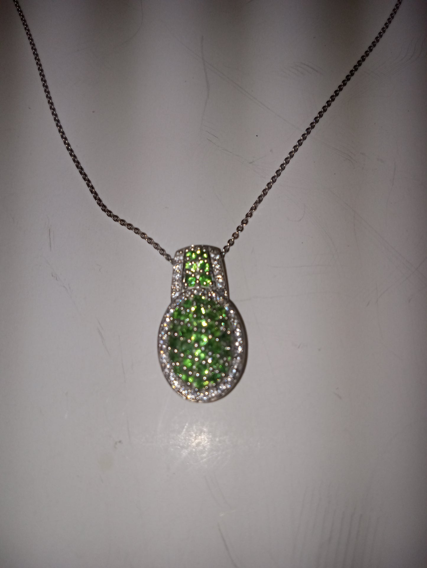 tsavorite garnet cocktail pendant necklace