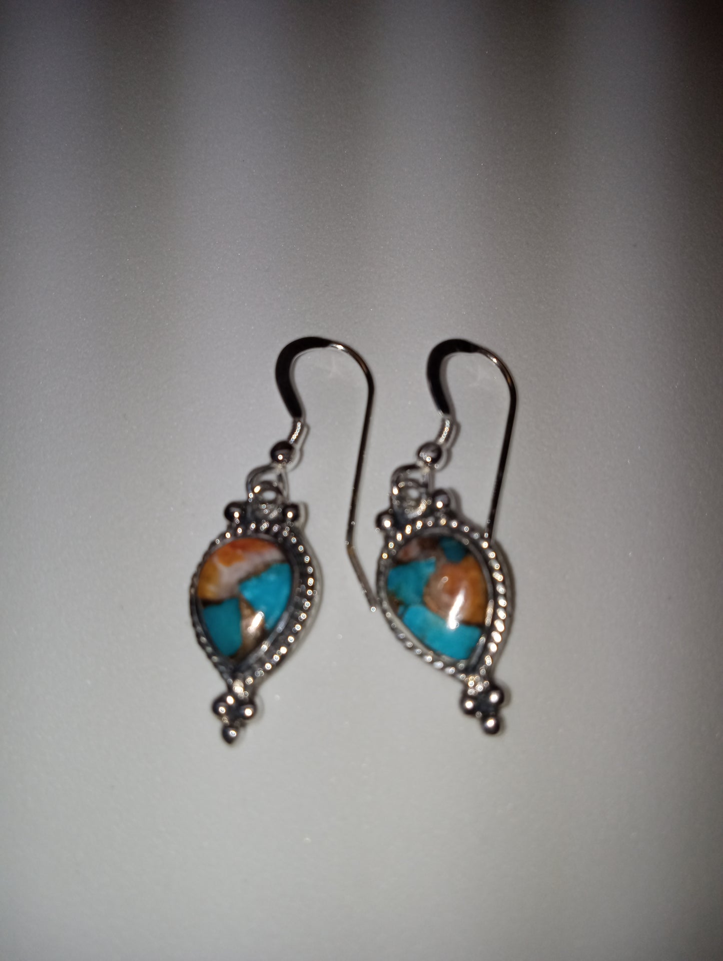 Santa Fe Style Spiney Turquoise earrings