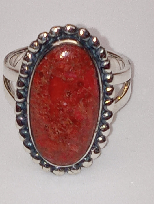 Santa Fe Style Coral ring