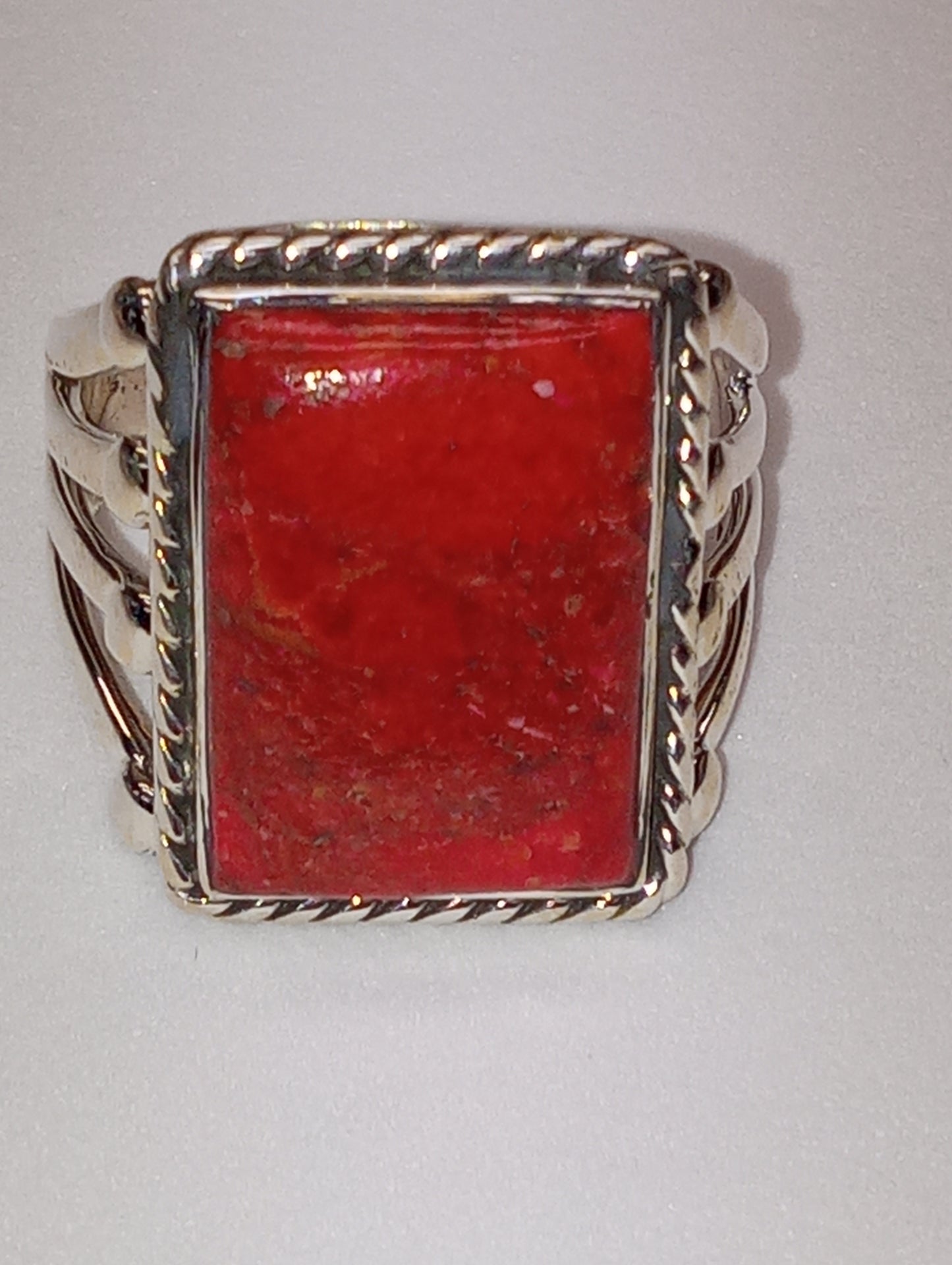 Santa Fe Style Red Spiny Oyster Shell ring