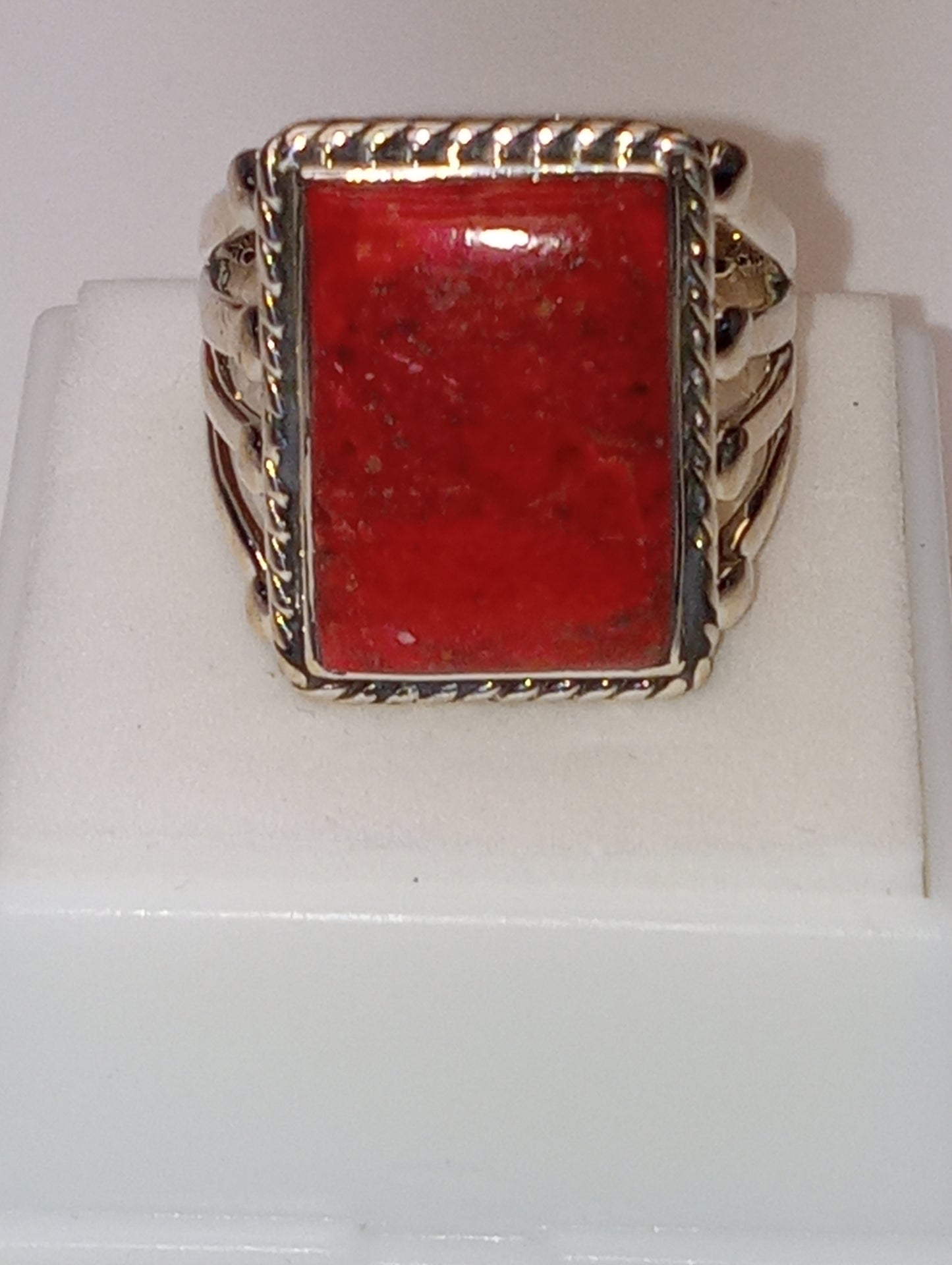 Santa Fe Style Red Spiny Oyster Shell ring