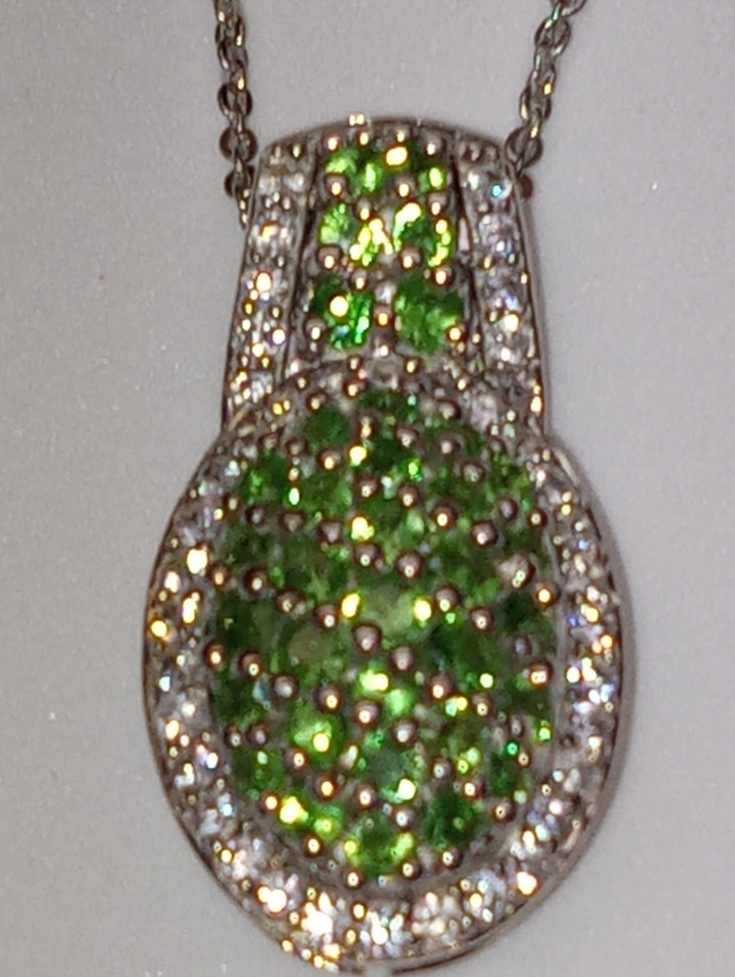 tsavorite garnet cocktail pendant necklace