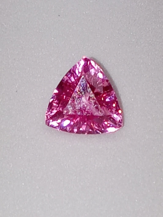 sapphire gemstone pink trillion cut 6x6mm