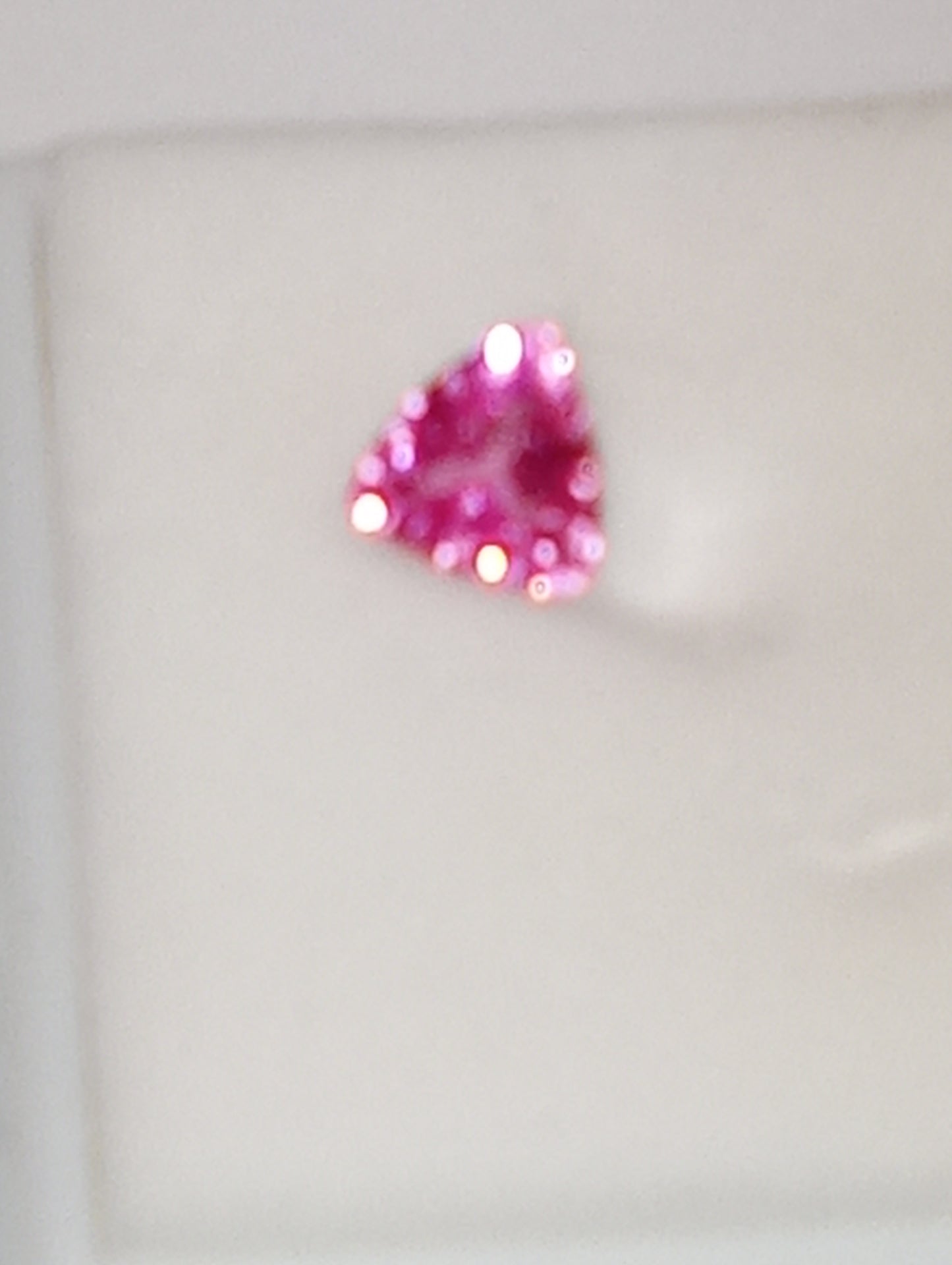 sapphire gemstone pink trillion cut 6x6mm