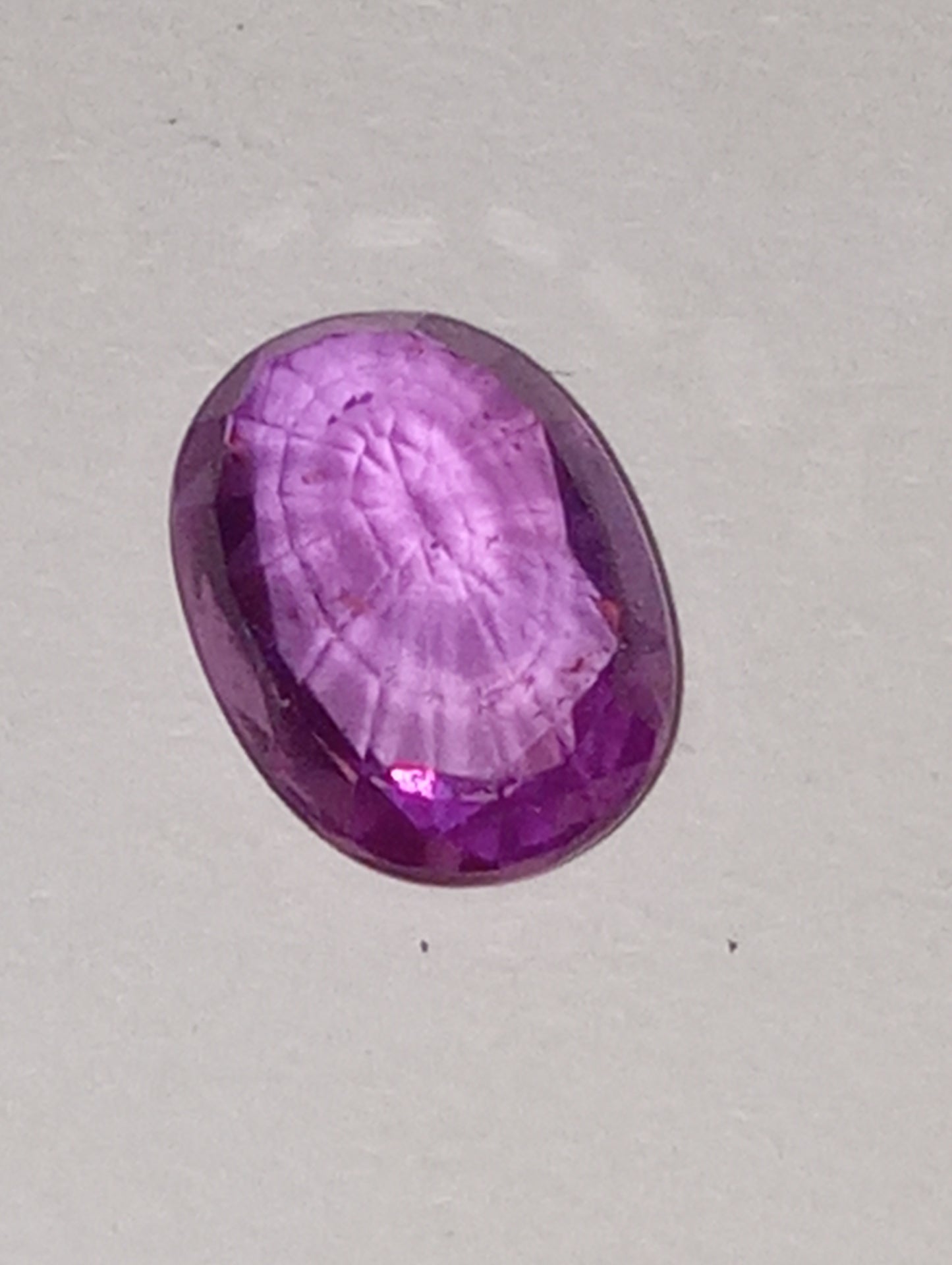sapphire gemstone purple, 7mmx5mm oval, .96ct