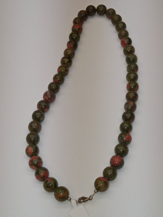 Unakite beaded necklace