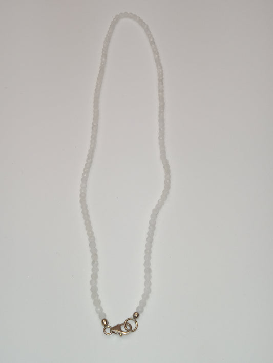Rainbow moonstone, Kulsa, beaded necklace