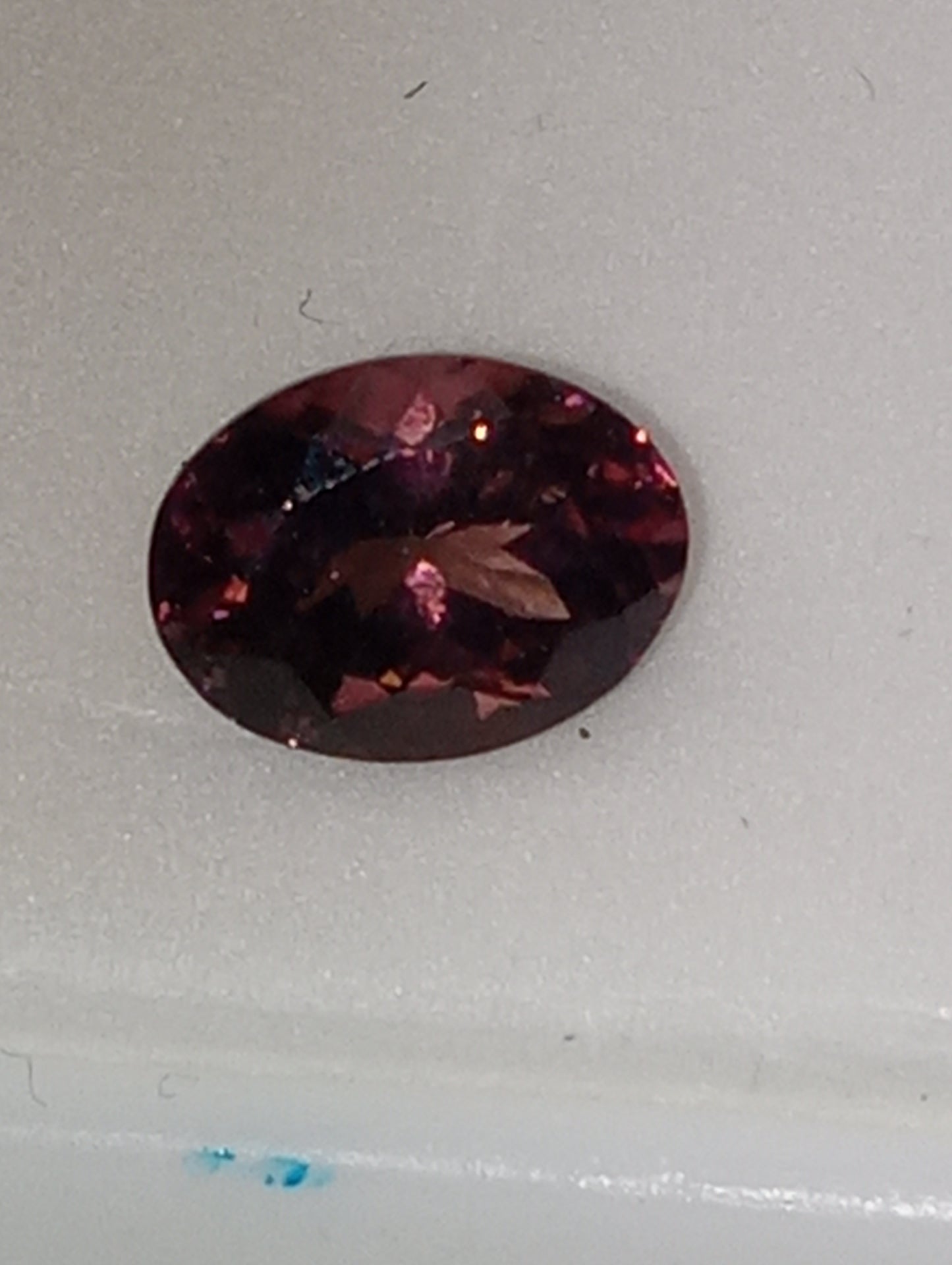 tourmaline gemstone, pink 8mmx6mm oval cut, 1.47ct