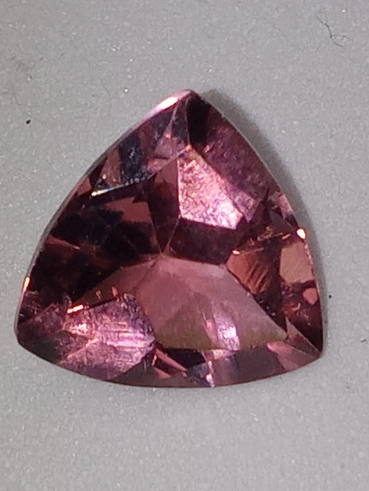 tourmaline gemstone, pink  9mmx9mm trillion cut, 2.07ct