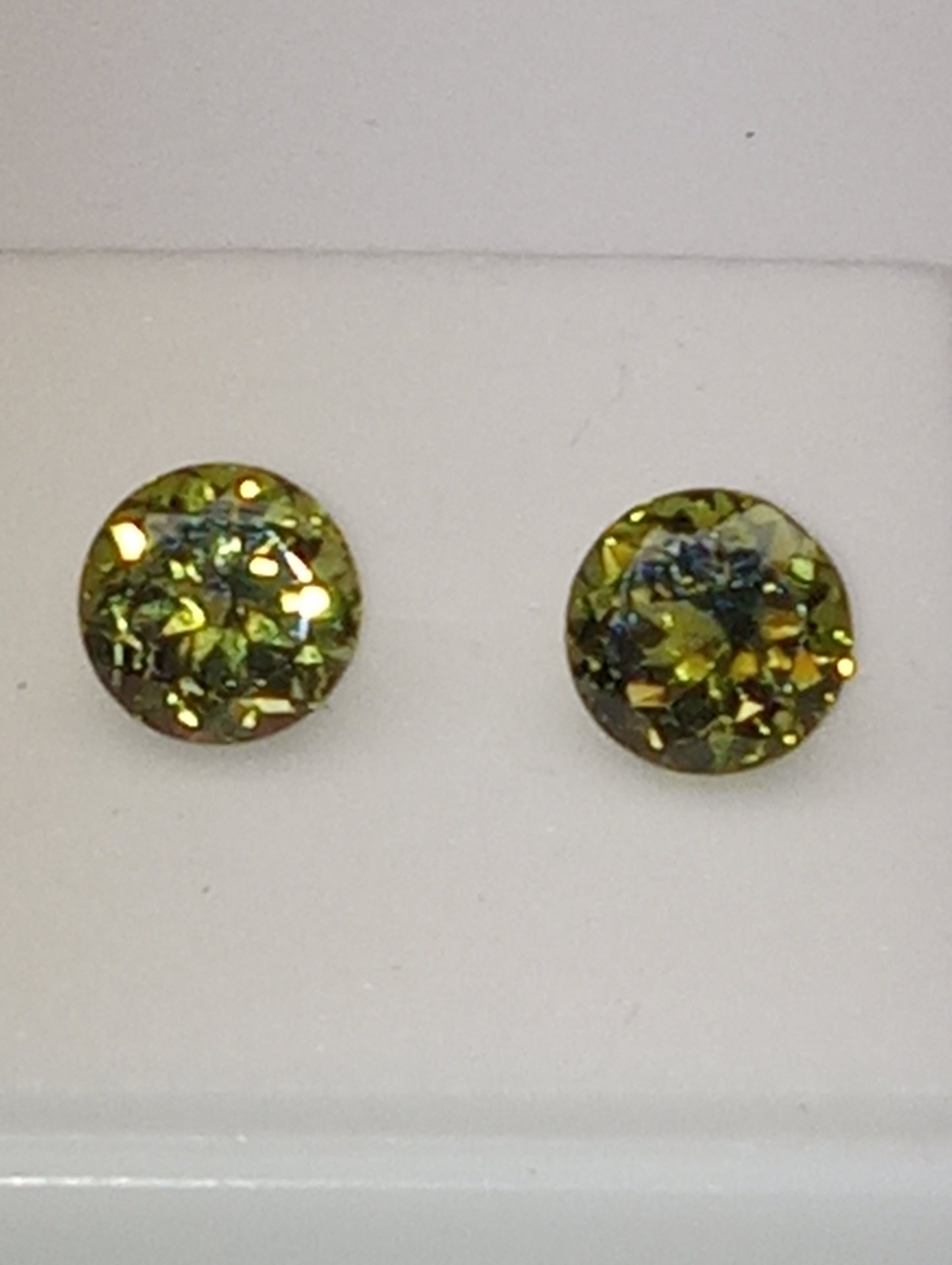 tourmaline gemstones green   8mm round cut pair 2 stones