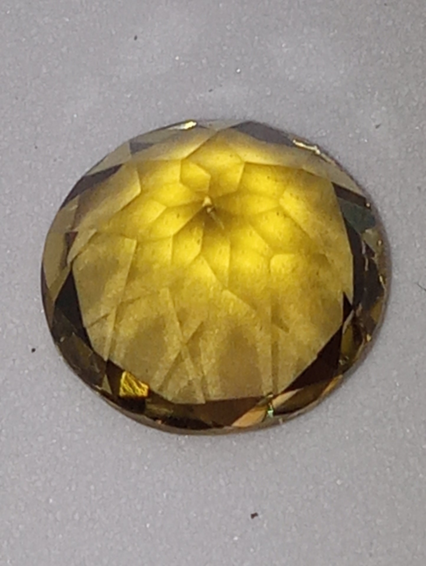tourmaline gemstone yellow 10mm round shape 3.66ct