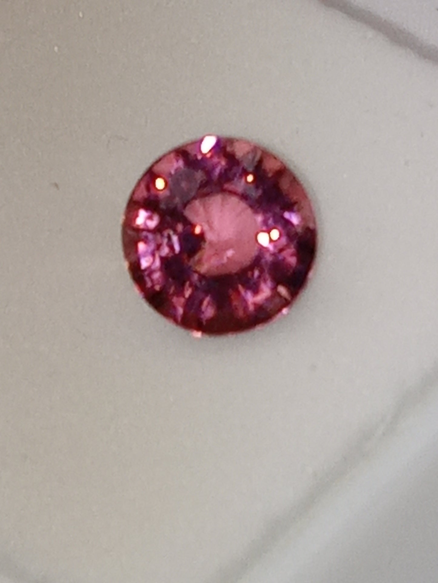 tourmaline gemstone pink, 8mm round cut, 2.16ct