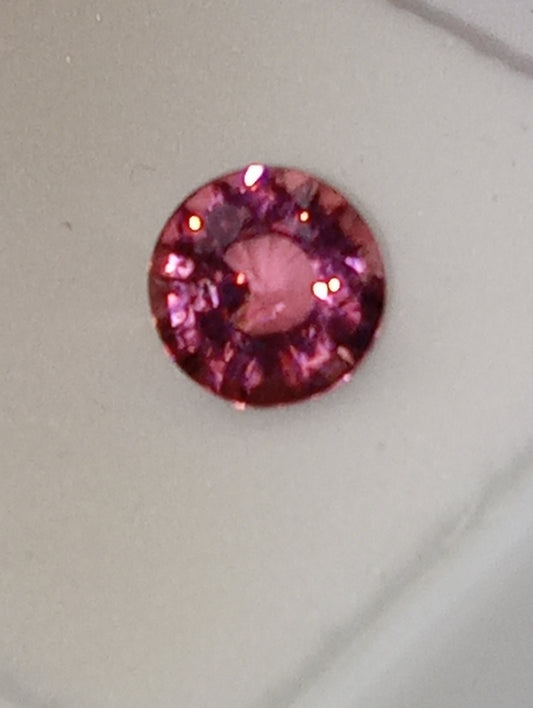 tourmaline gemstone pink, 8mm round cut, 2.16ct