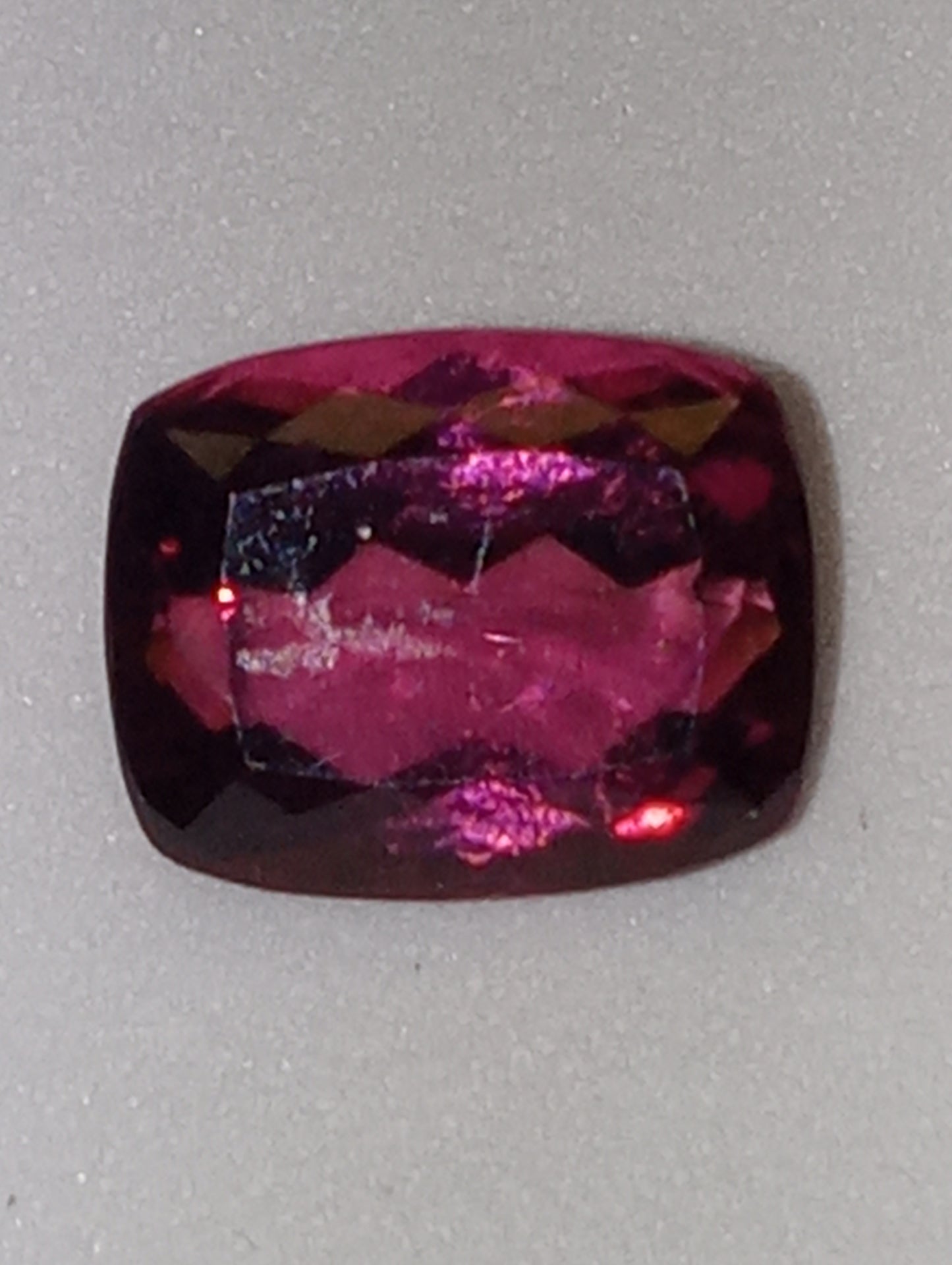 tourmaline gemstone rubilite 10mmx8mm , cushion shape 3.45cts