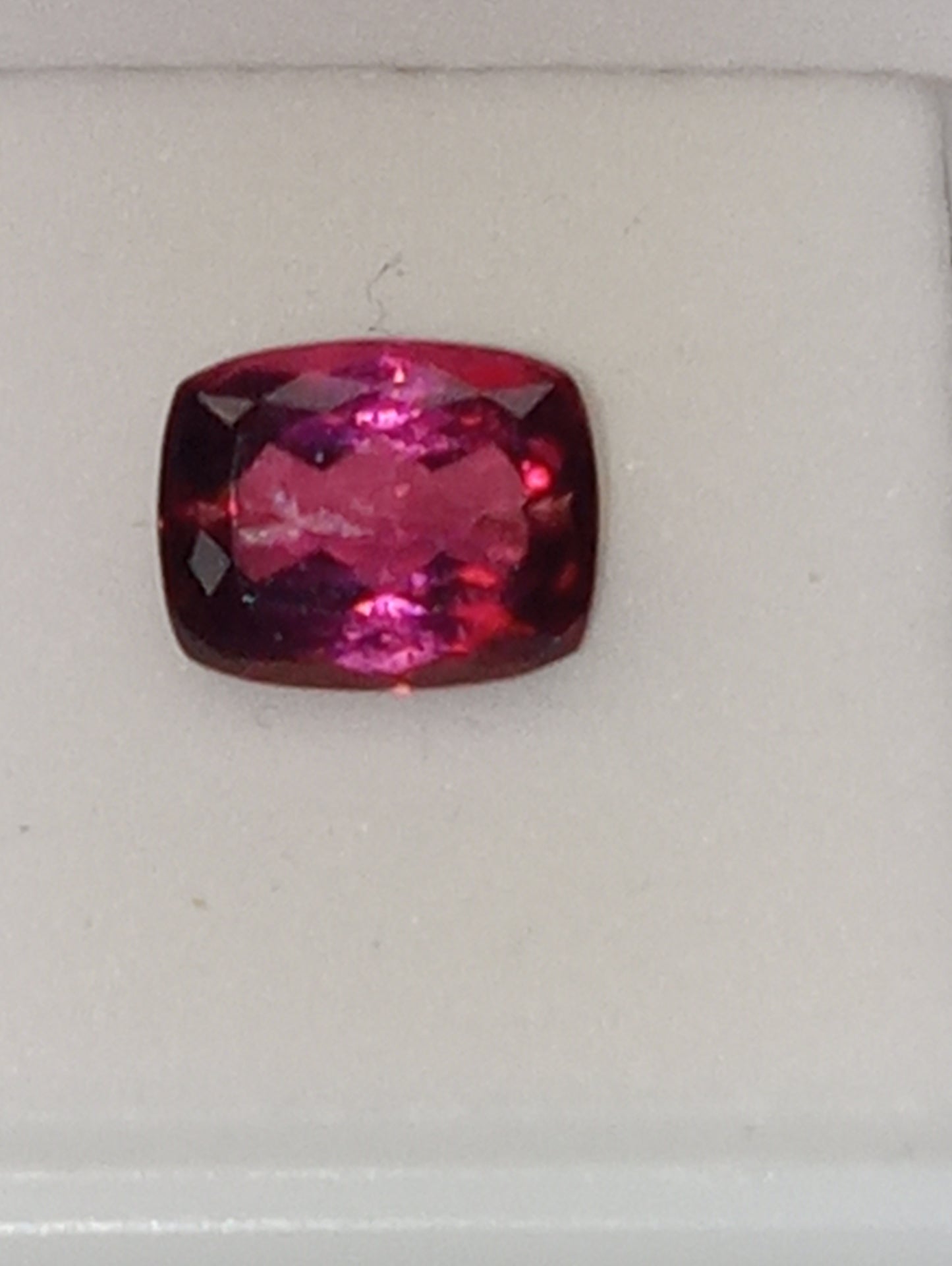 tourmaline gemstone rubilite 10mmx8mm , cushion shape 3.45cts