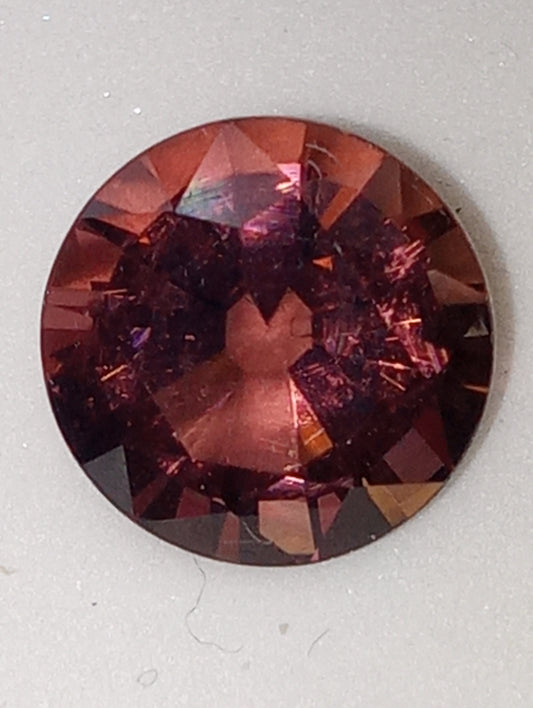 tourmaline gemstone cinnamon 10mm round cut