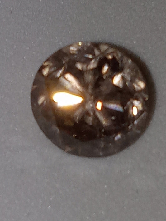 diamond gemstone champagne, round cut, 1.21ct