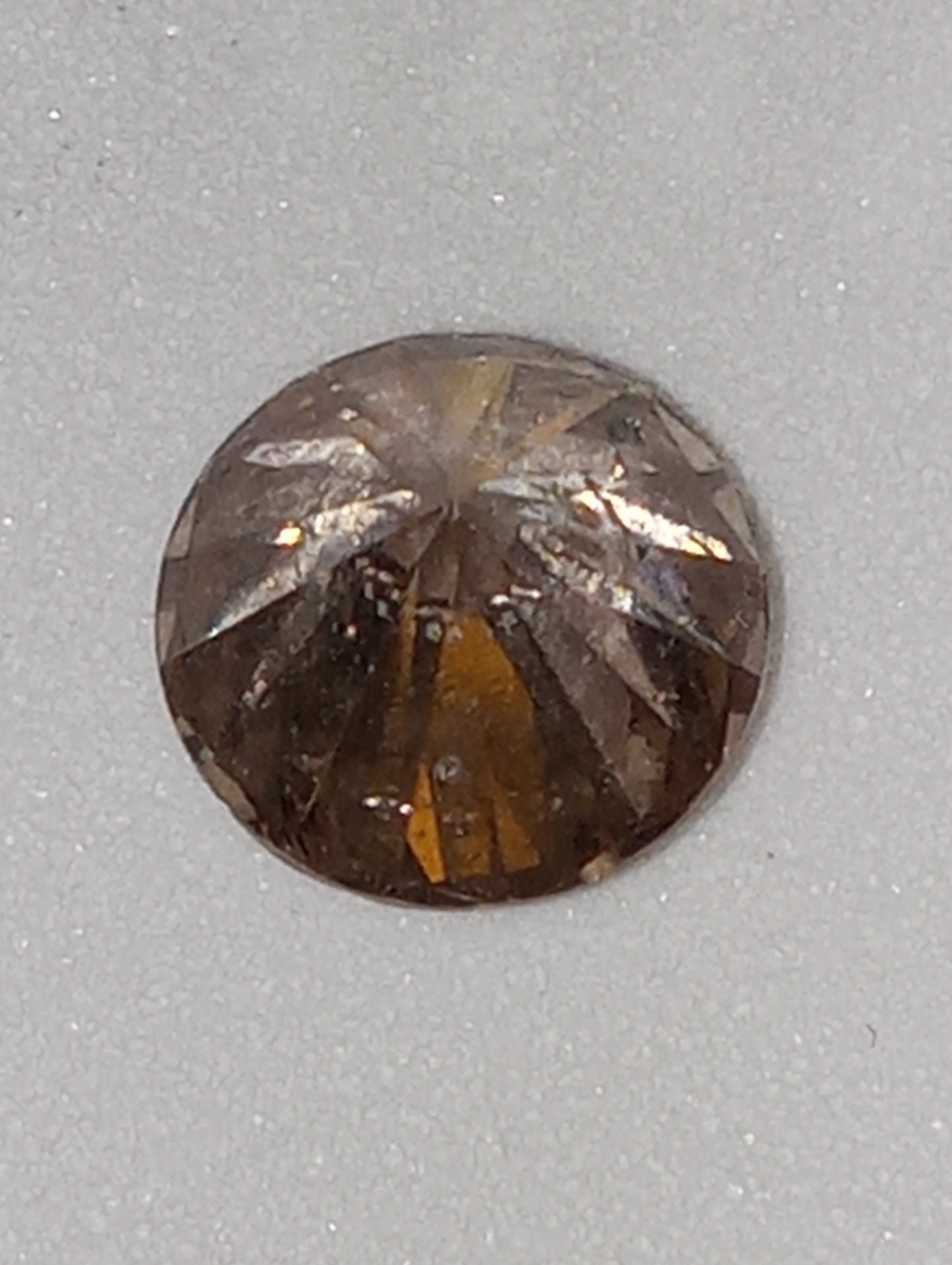 diamond gemstone champagne, round cut, 1.21ct