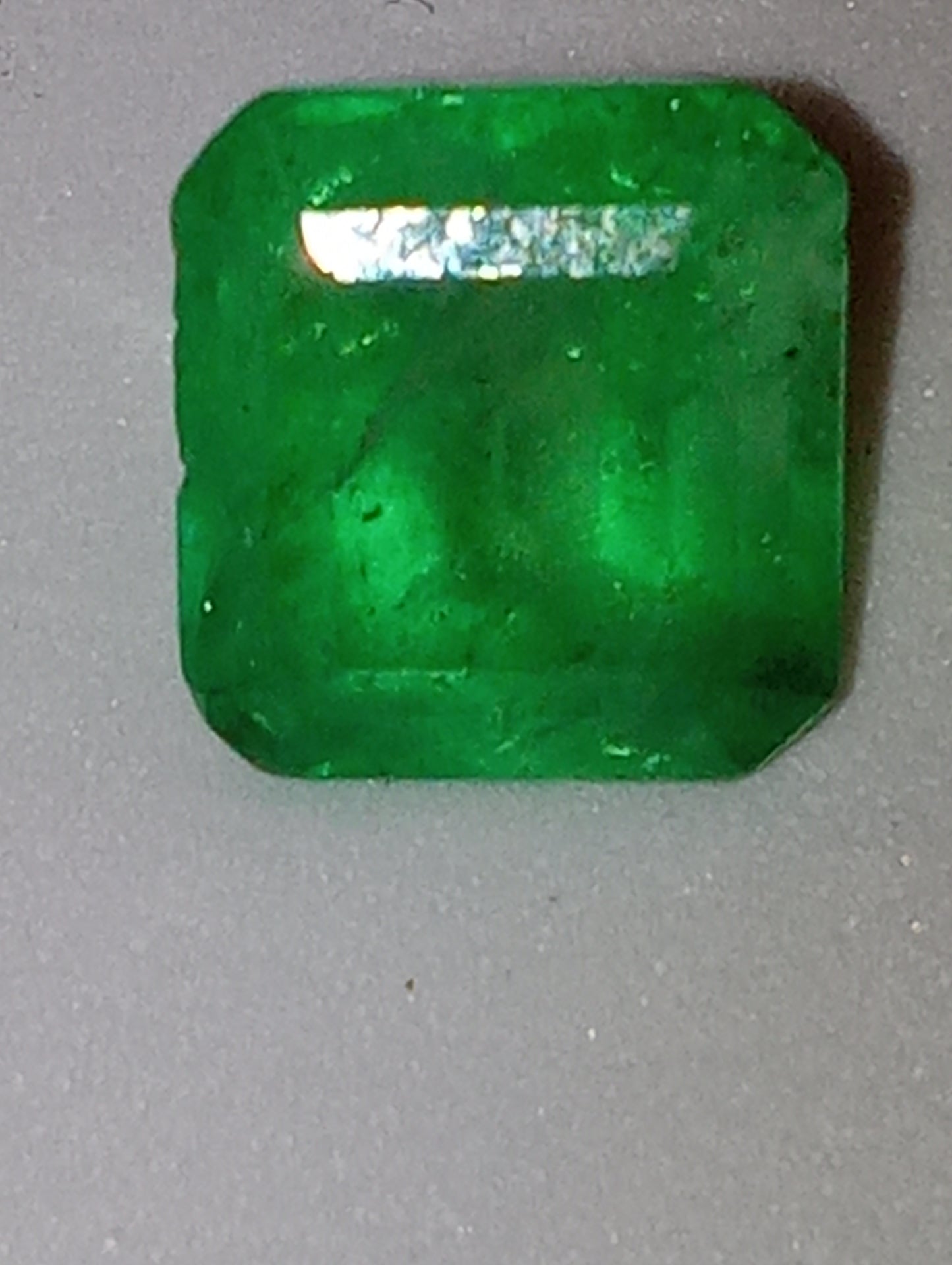 emerald Colombian gemstone , emerald cut, 10mmx9mm, 4.40cts