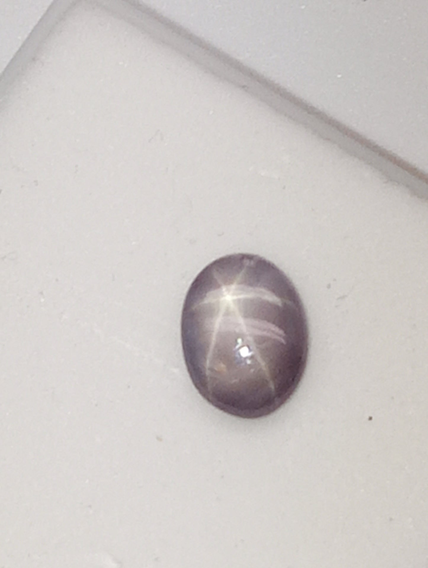 sapphire gemstone violet grey star  2.12ct