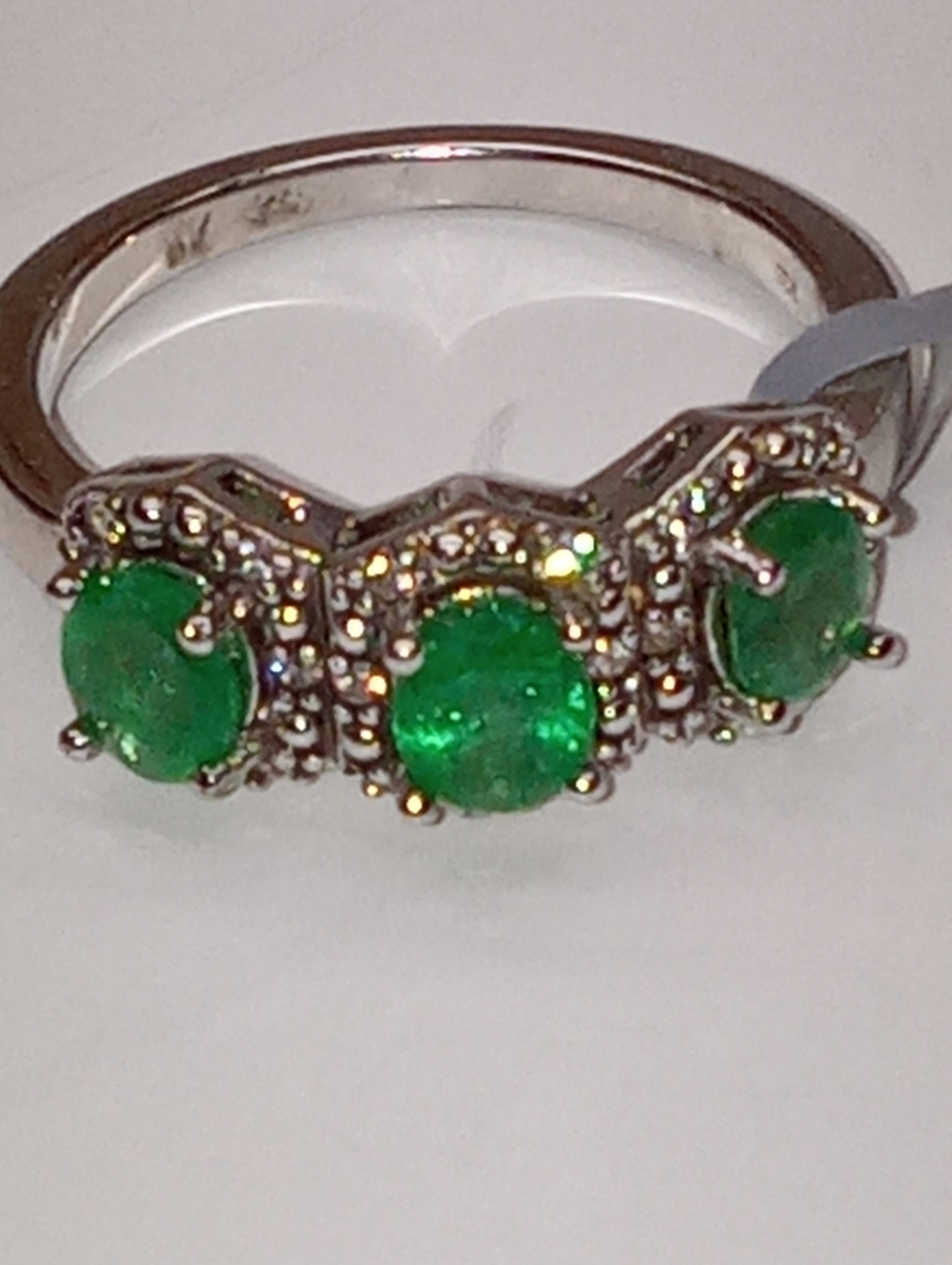 ring emerald sterling silver
