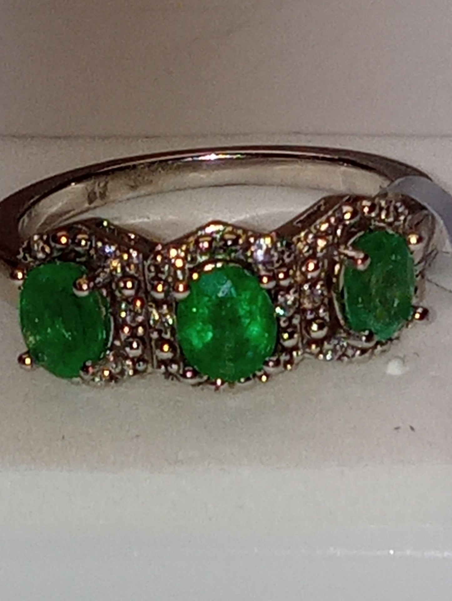 ring emerald sterling silver