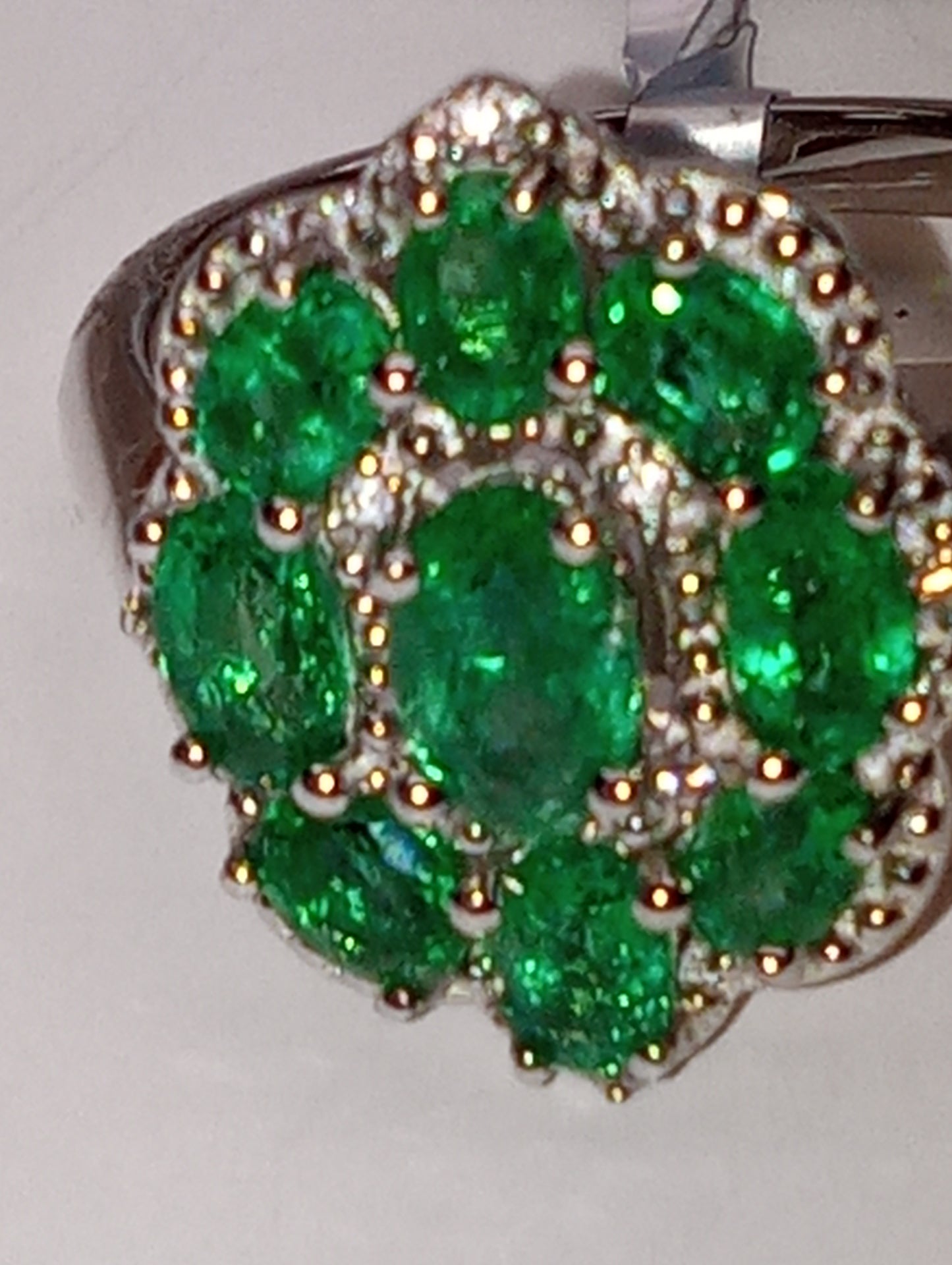 ring emerald sterling silver