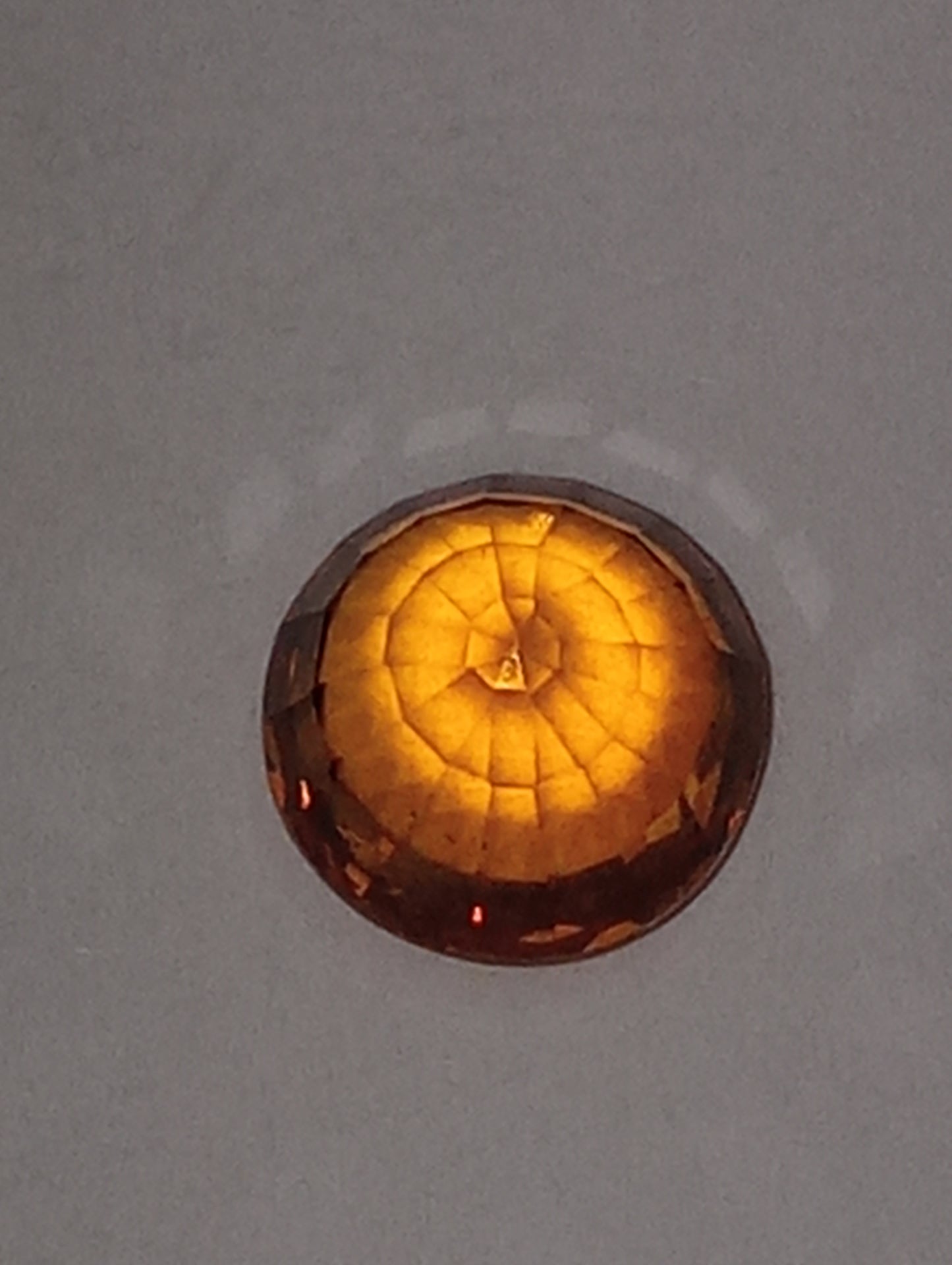 garnet gemstone mandarin spessartite, 6.5mm round, 1.71ct
